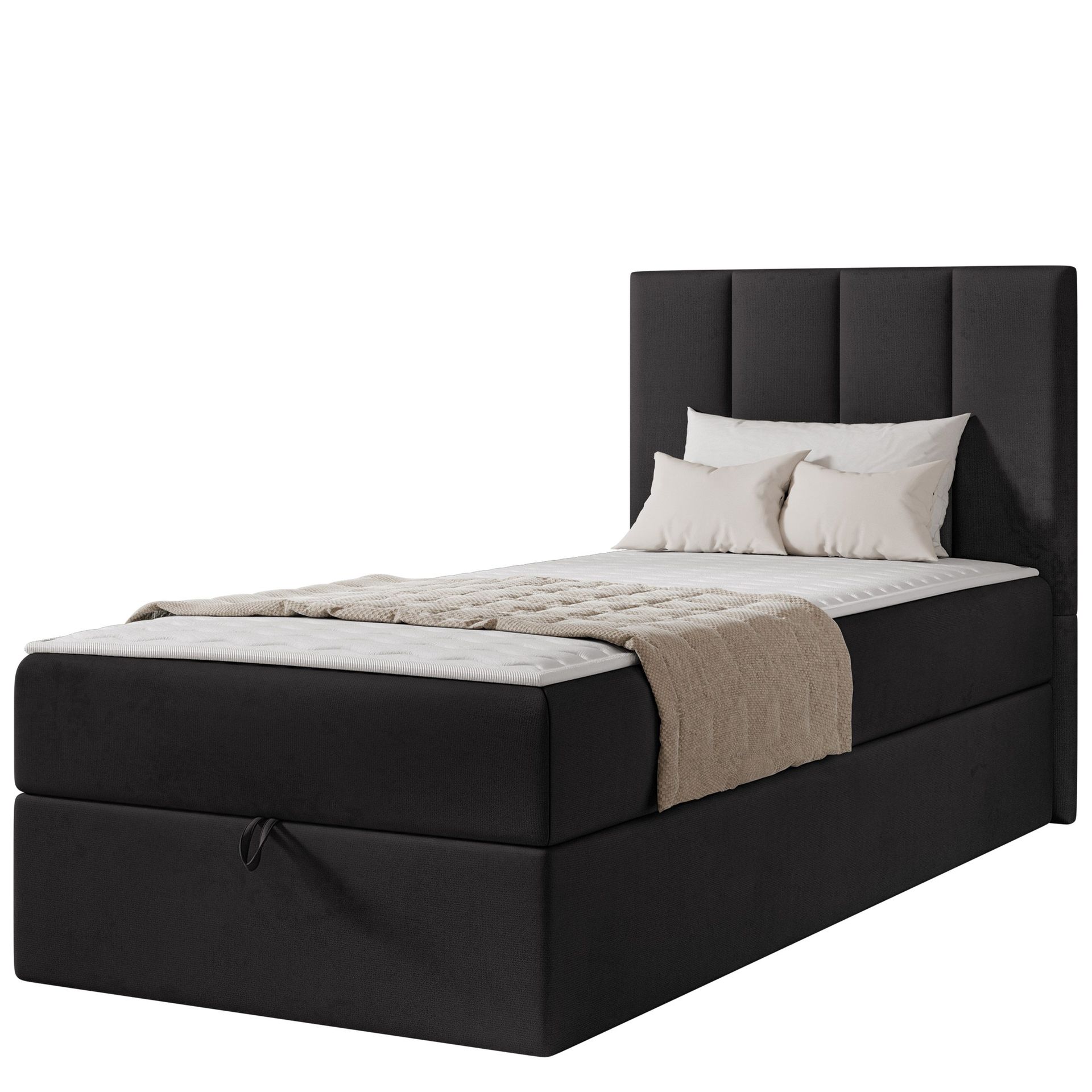 Laggano Sängpaket Kontinentalsäng 90x200 cm - svart