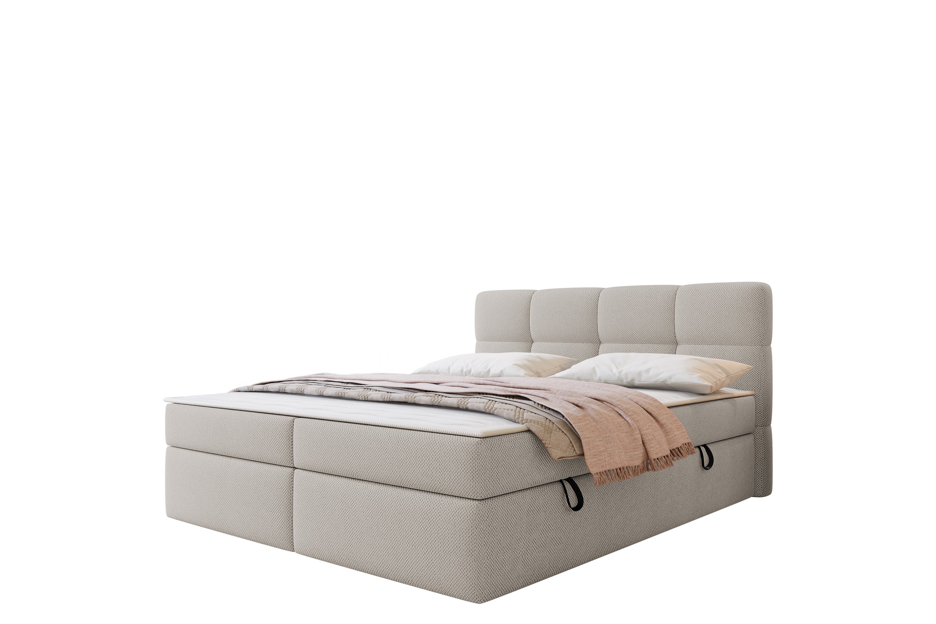 Leckersbo Komplett Sängpaket Kontinentalsäng med förvaring 140x200 cm Beige
