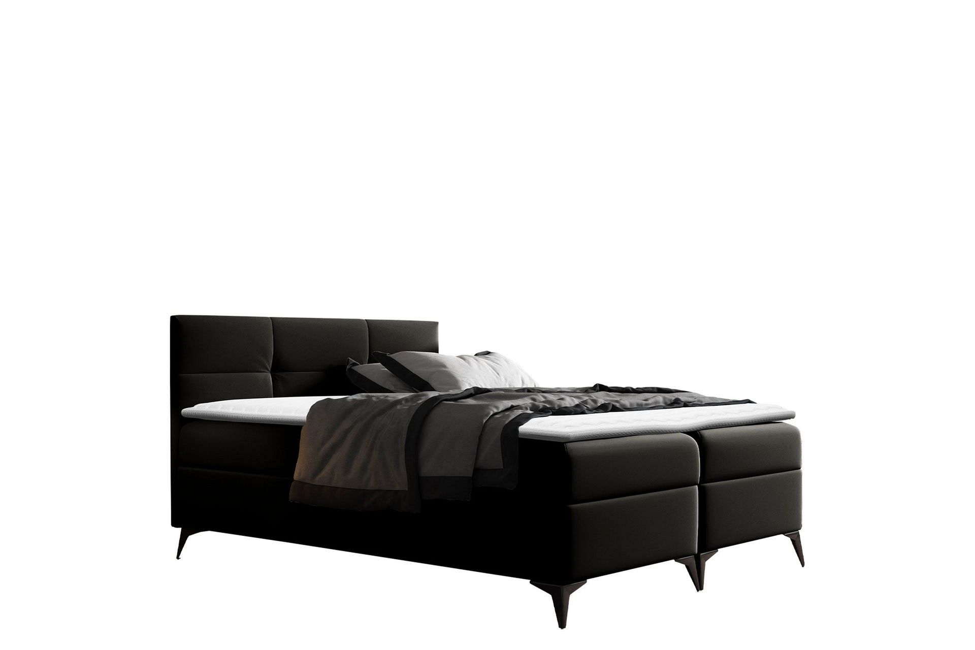 Leckersbo Komplett S&auml;ngpaket Kontinentals&auml;ng med f&ouml;rvaring 140x200 cm - Svart