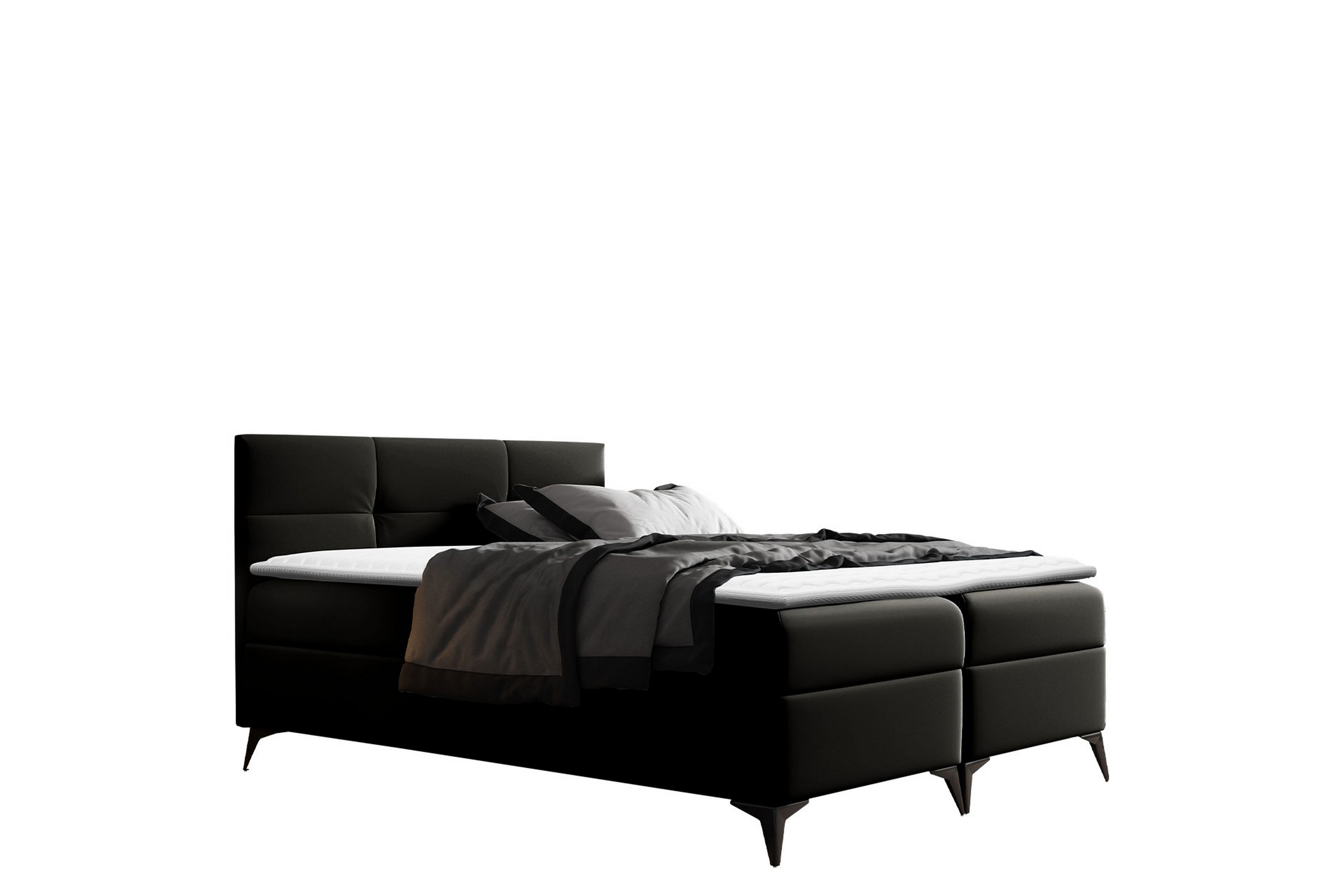 leckersbo sängpaket kontinentalsäng 140x200 cm - svart