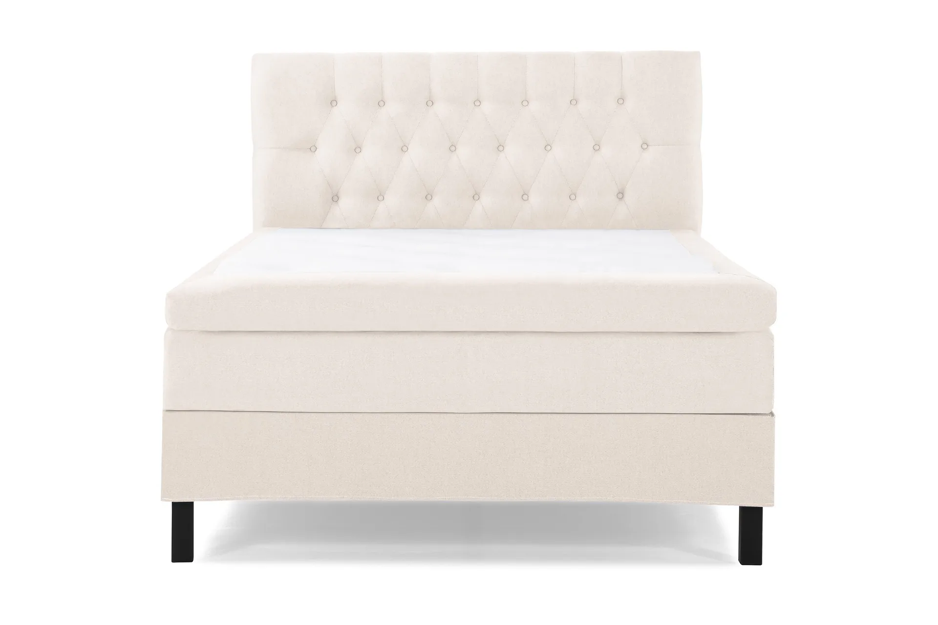 Lucky Komplett S&auml;ngpaket 120x200 Polyeter Diamant S&auml;nggavel - Beige