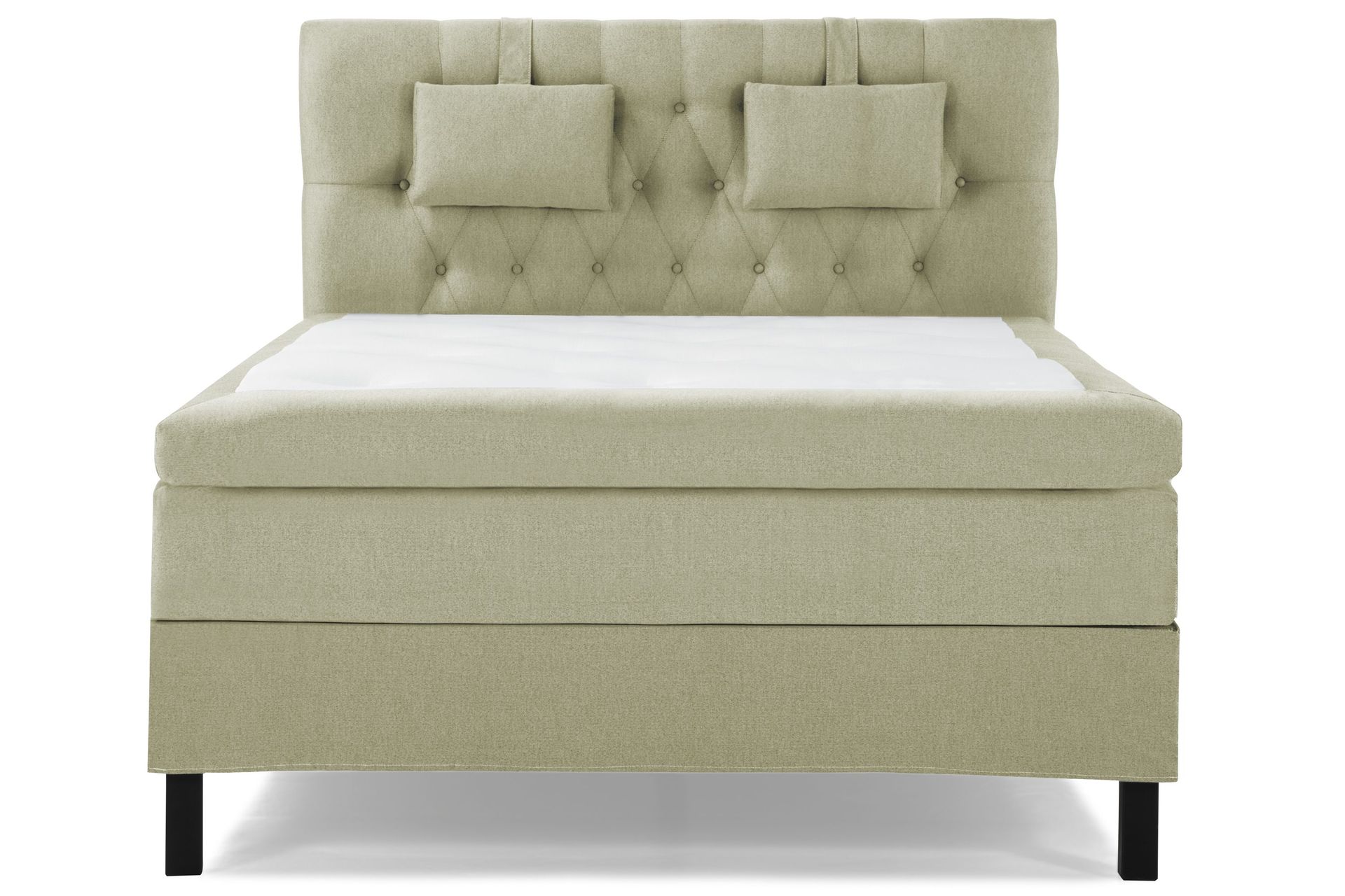 Lucky Komplett Sängpaket 140x200 Latex Diamant Sänggavel - Nackkudde Liten Grön – Kontinentalsäng