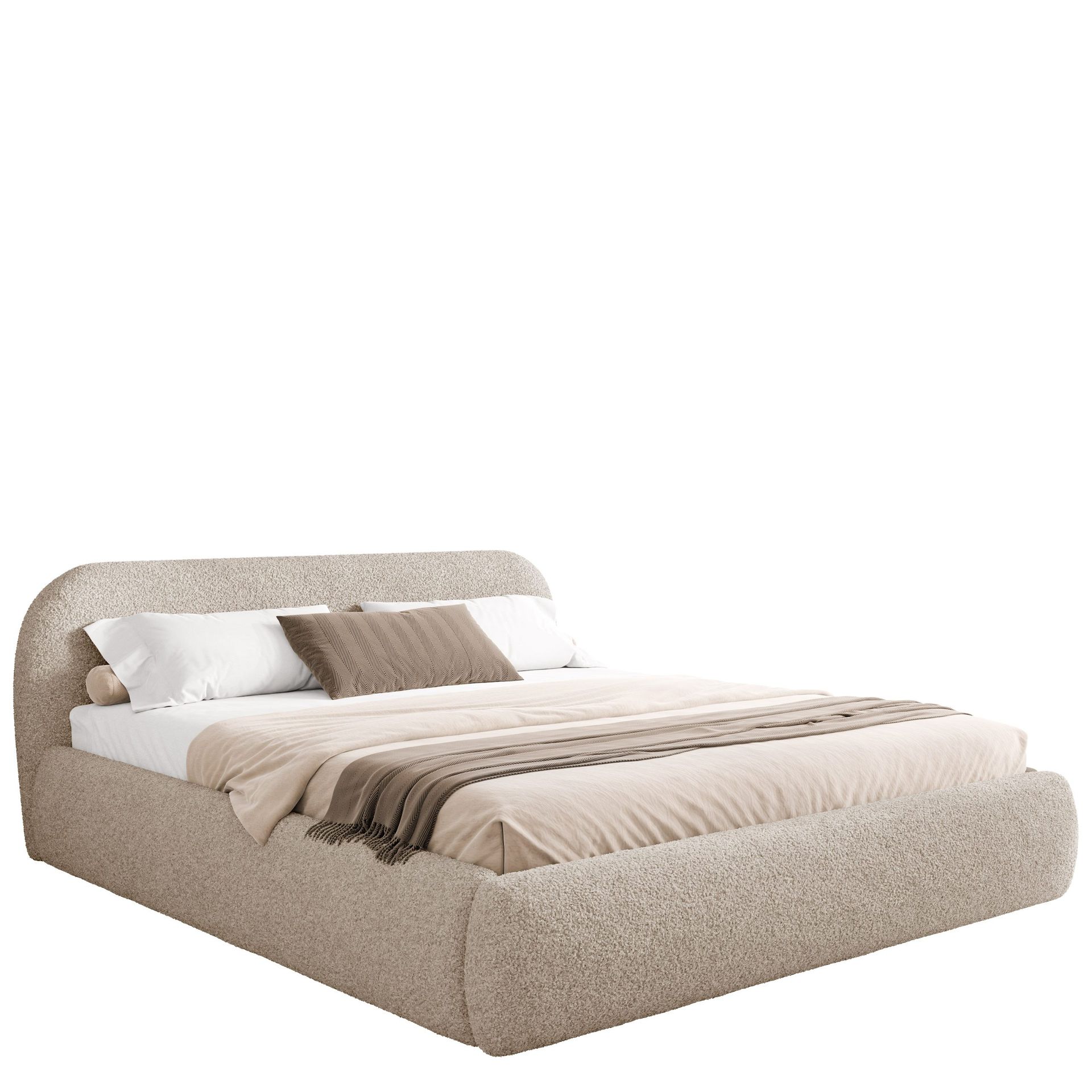 Lunna S&auml;ngram med f&ouml;rvaring 160x200 cm - beige