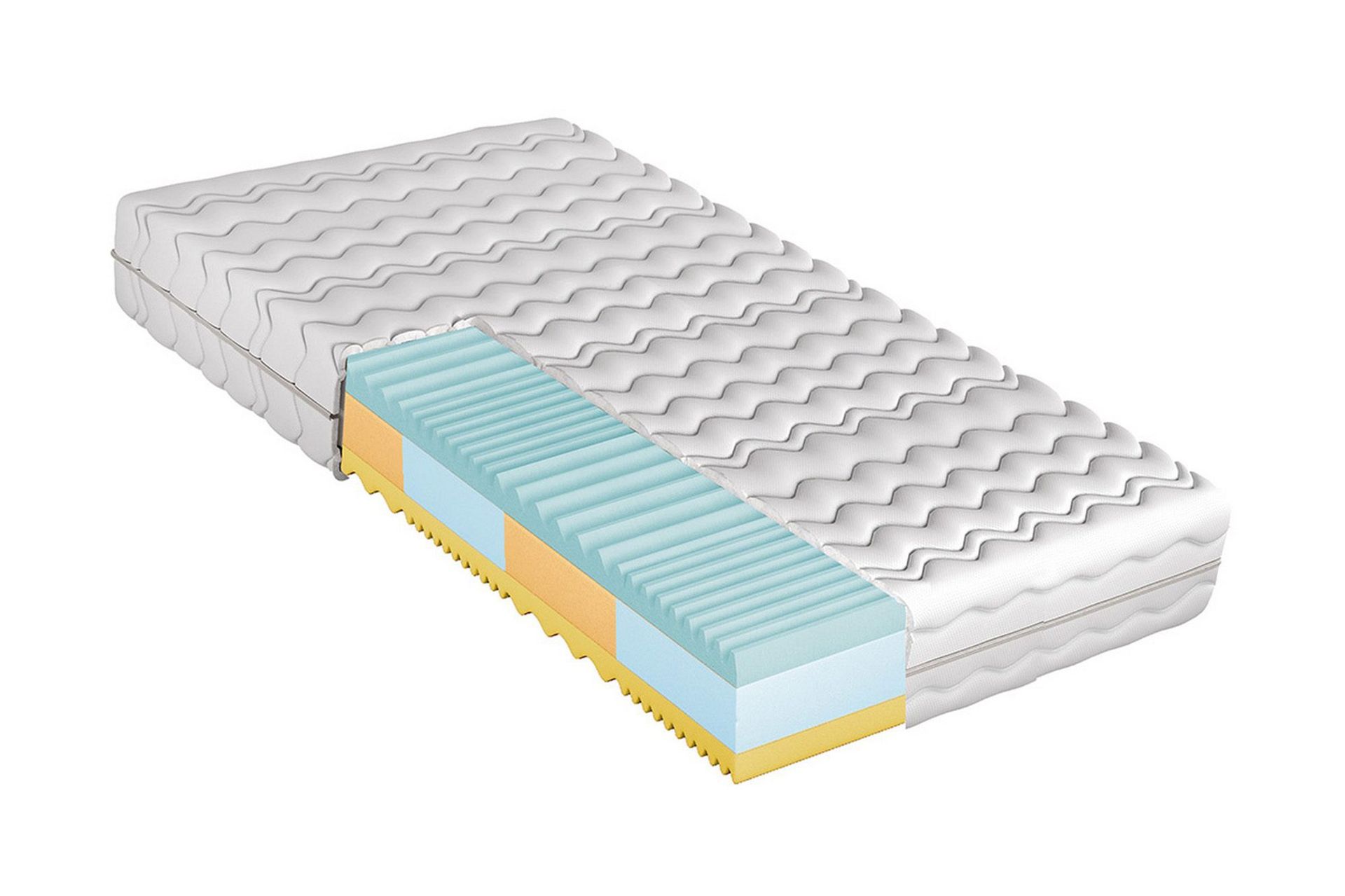 Madrass 180x200  Vit - Vit