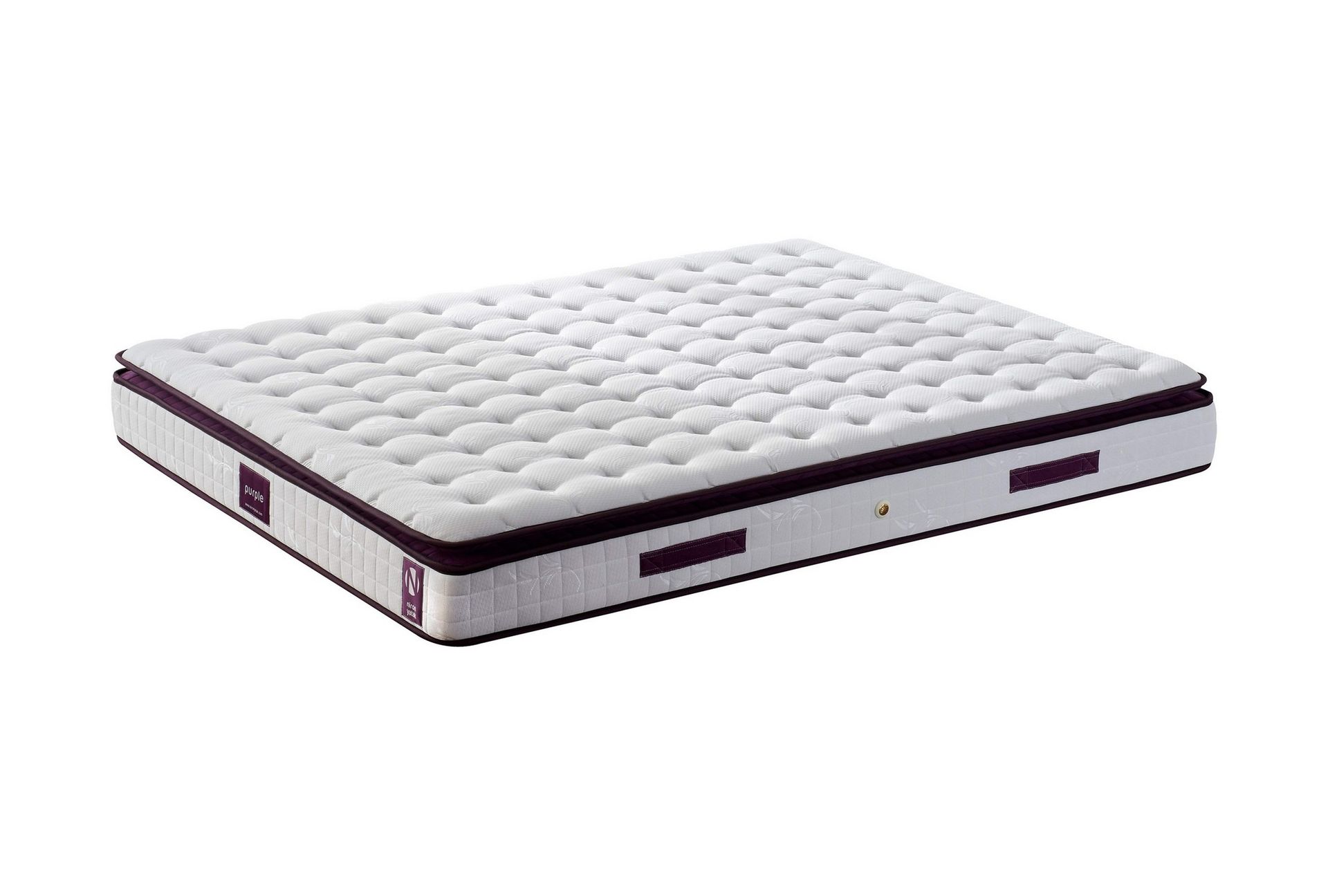 resårmadrass 150x200 cm - vit/lila