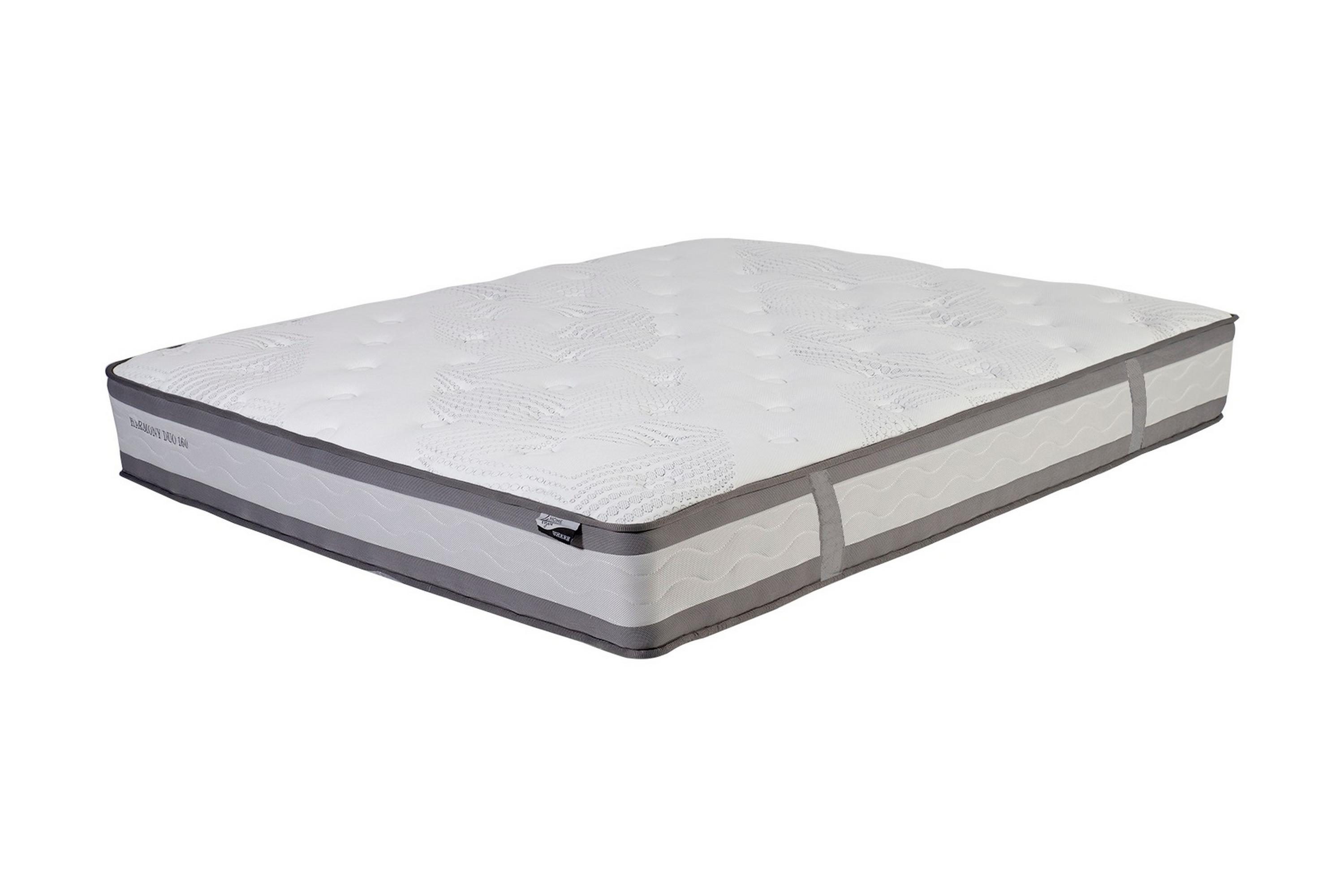 resårmadrass harmony duo - vit/grå