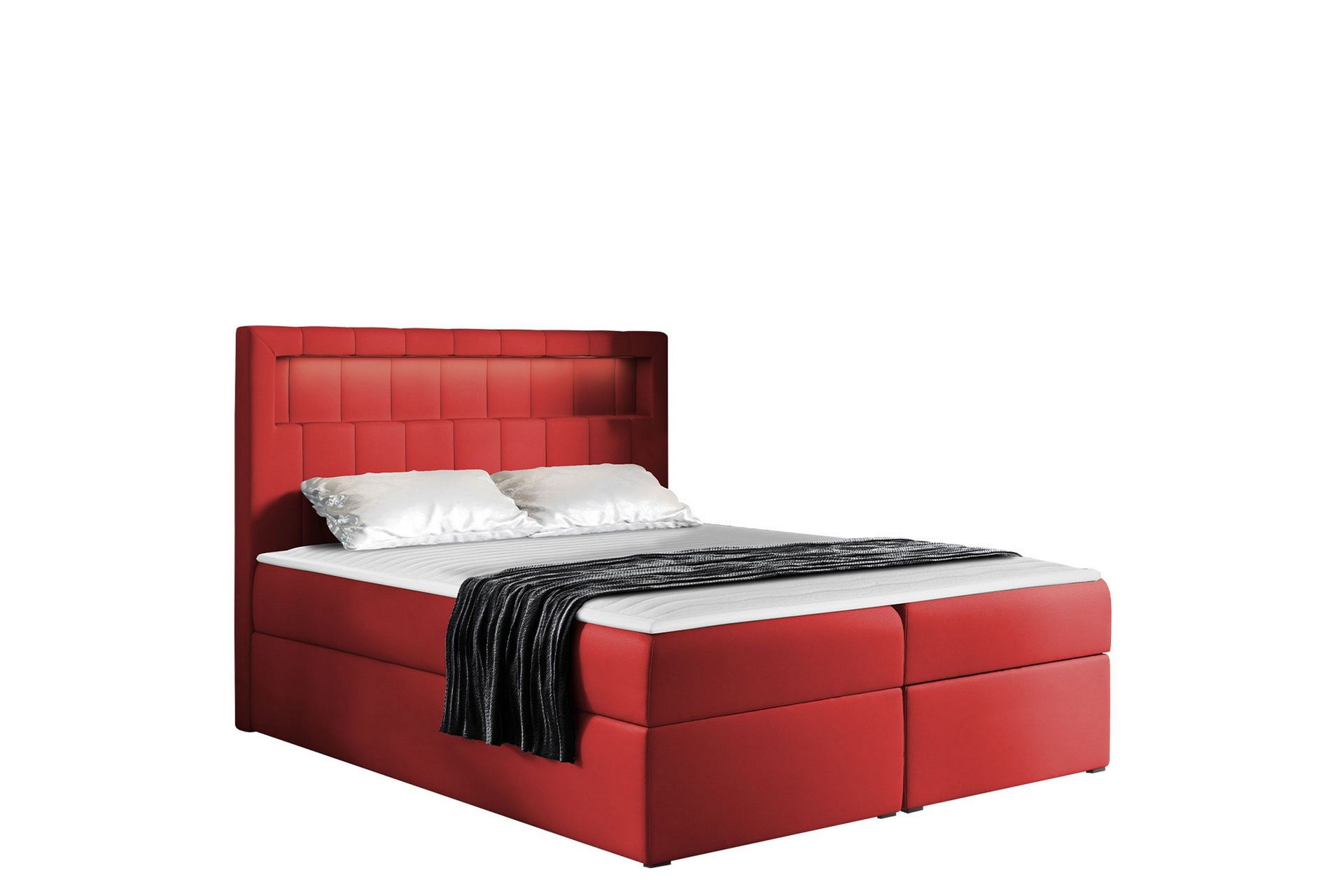 Masone S&auml;ngpaket Kontinentals&auml;ng 200x200 cm - R&ouml;d