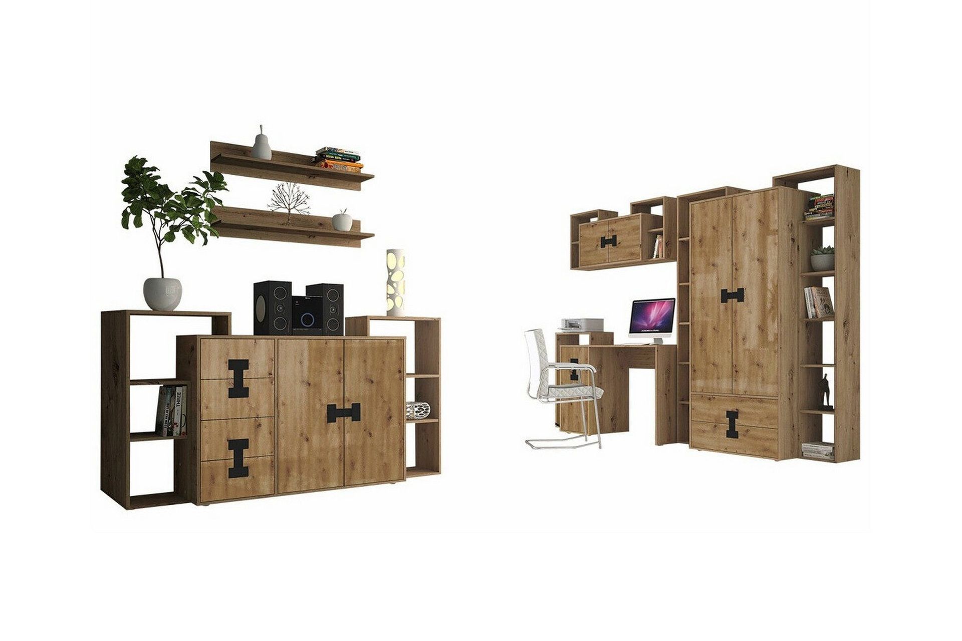 Castlebay Möbelset För Sovrum Brown -