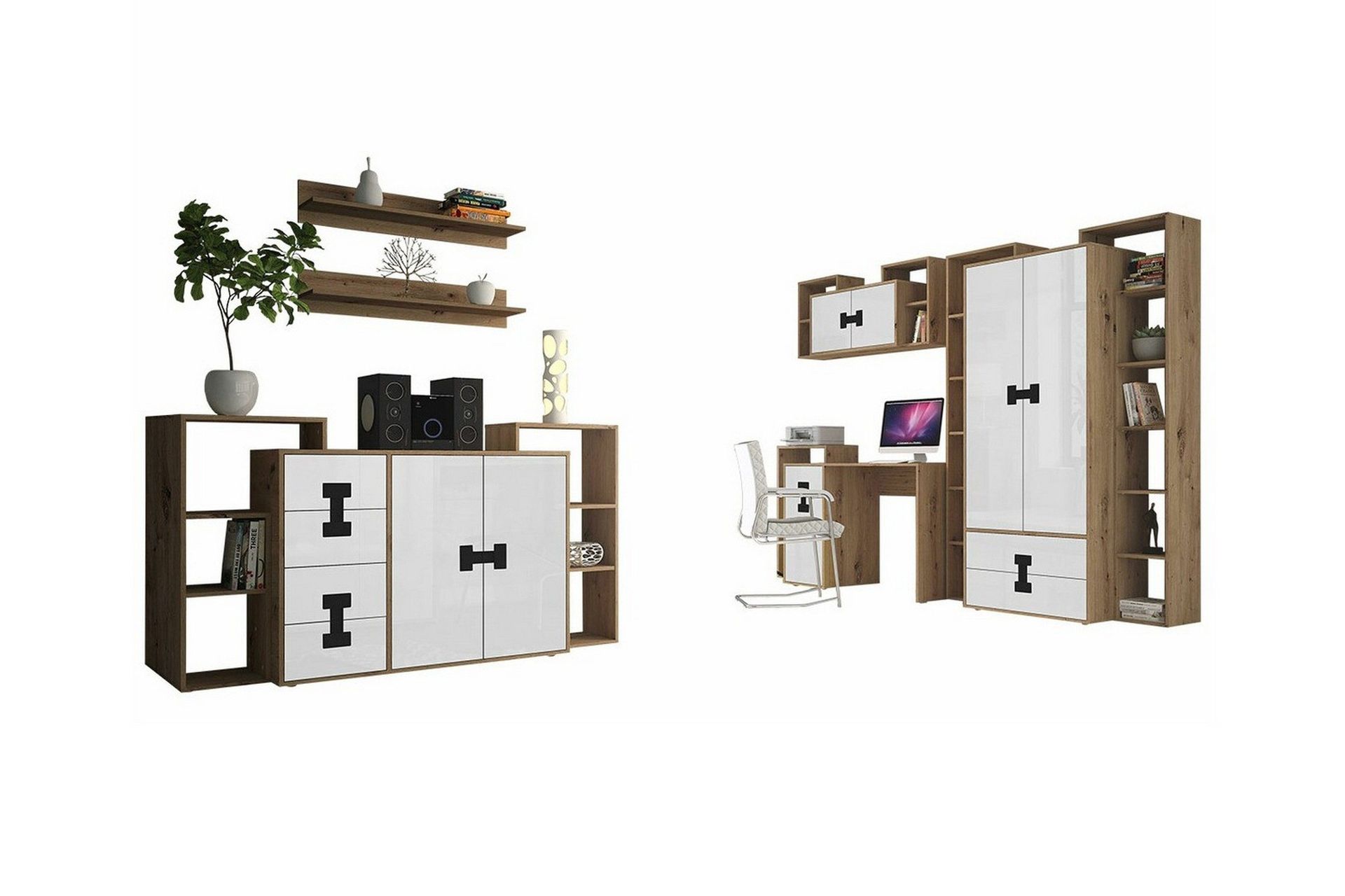 Castlebay Möbelset För Sovrum White -