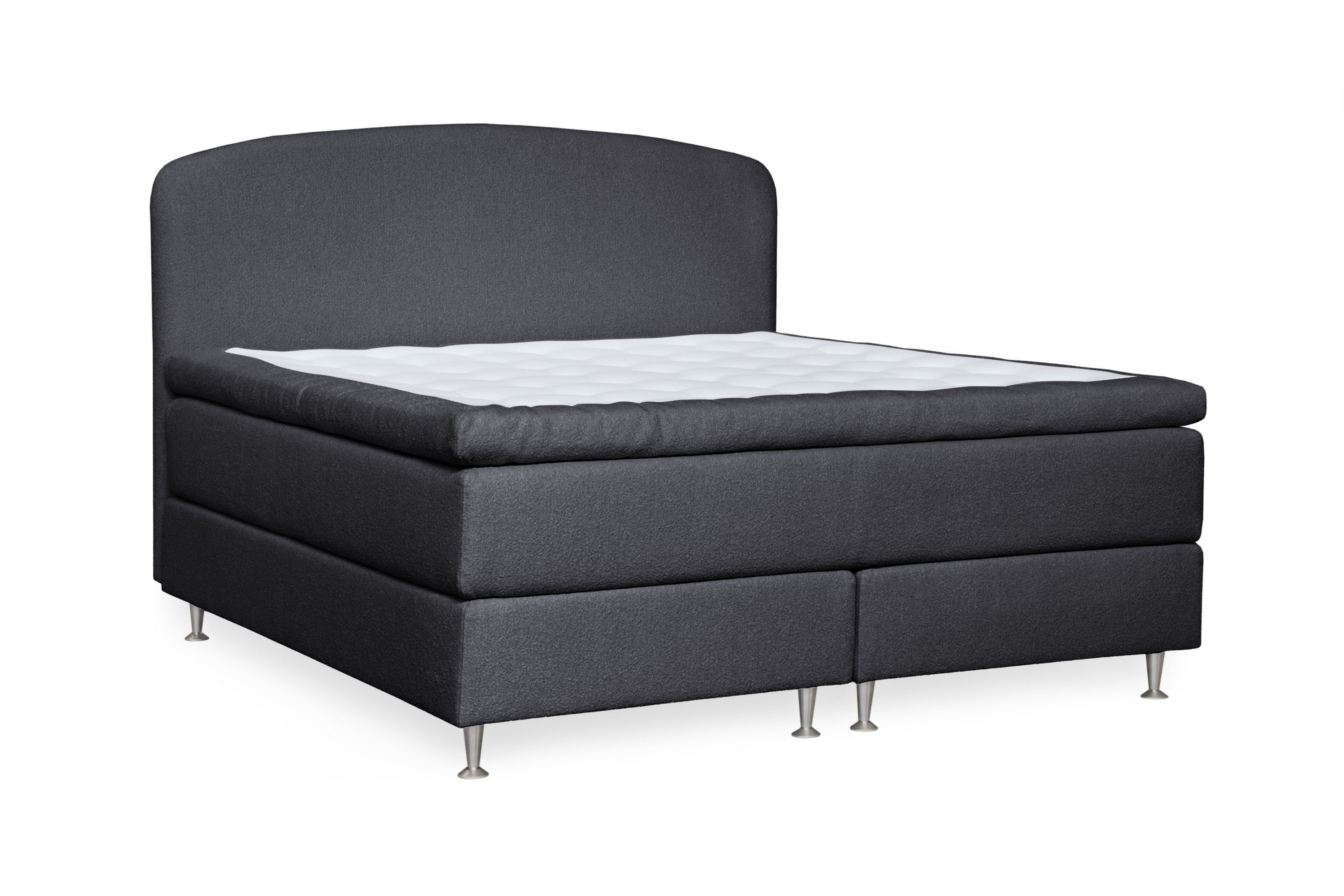 oslo lyx sängpaket kontinentalsäng 180x200 cm curved sänggavel - svart