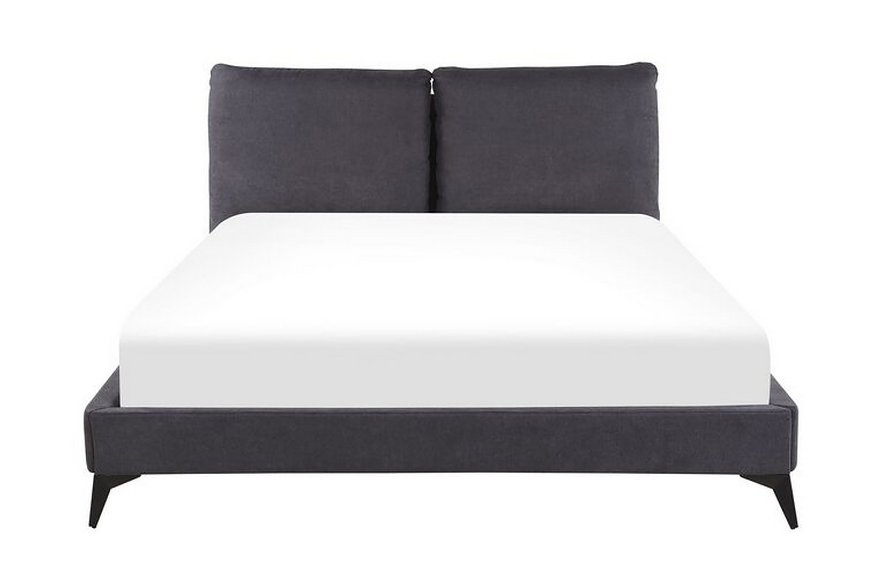Ramsäng Bellamina 160x200 cm Sammet/Mörkgrå