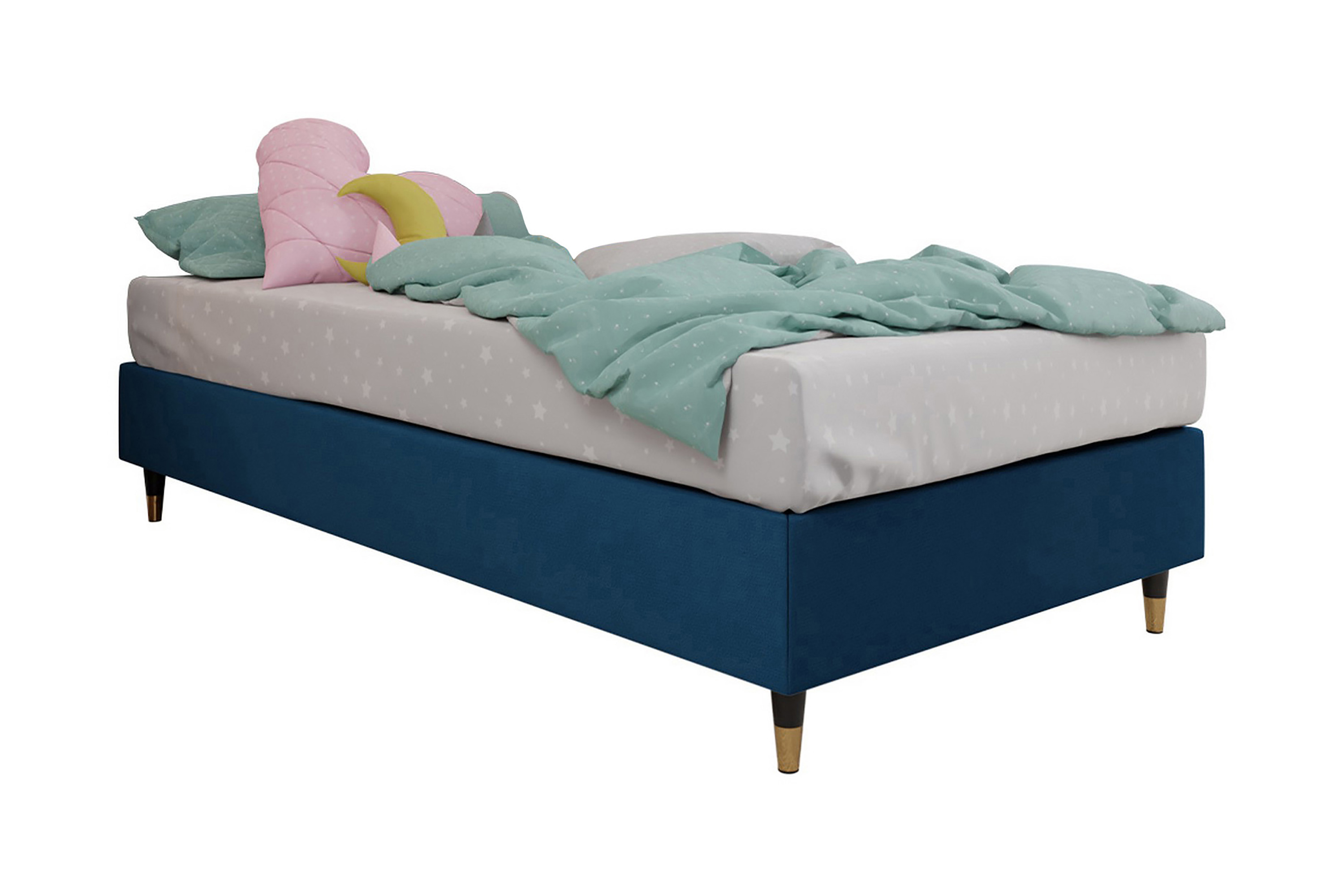 Ramsäng Forenza 80x200 cm Sammet/BlåTräMetall