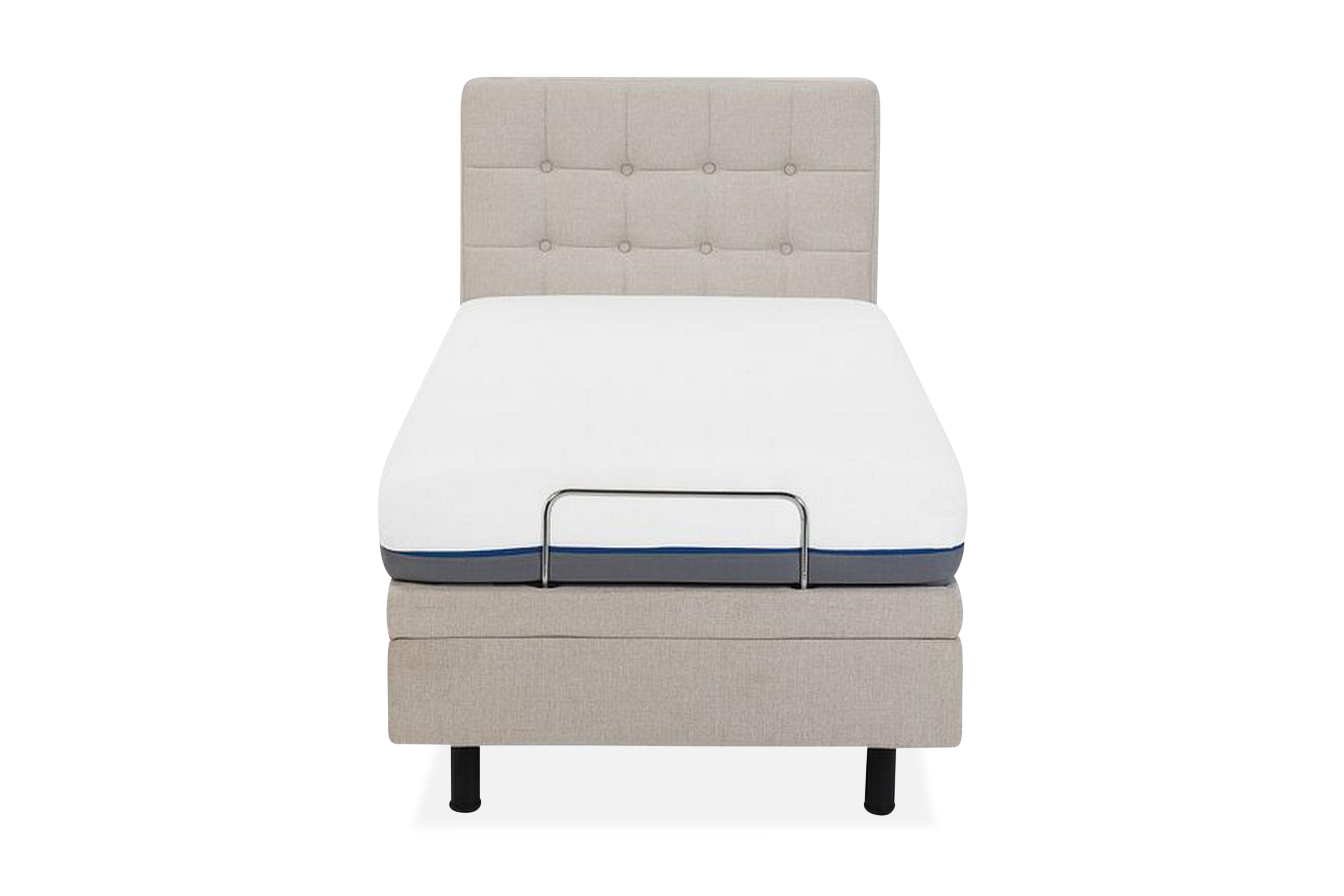 säng kisterud ställbar 80x200 cm - beige