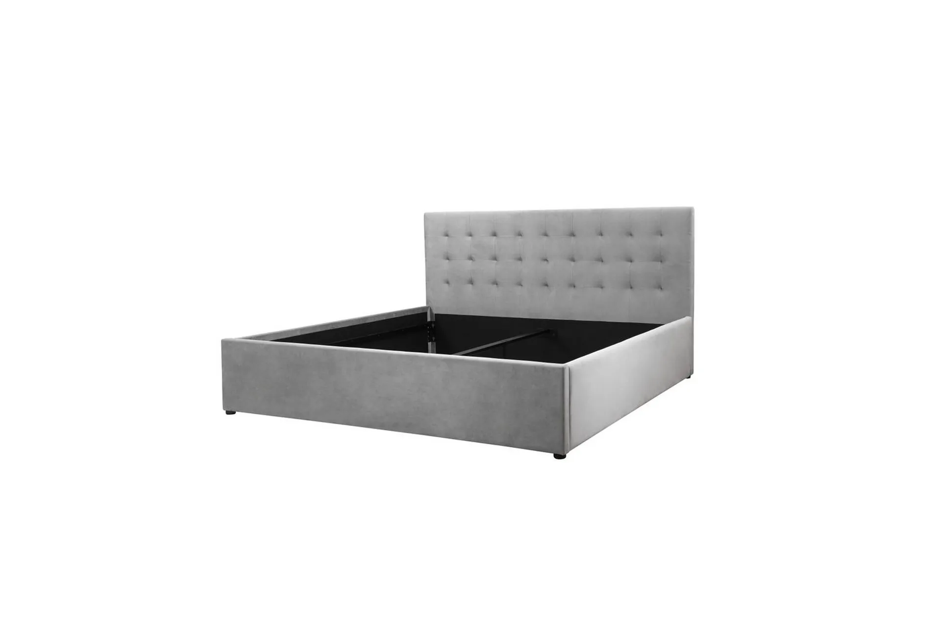 S&auml;ng Hamar 180x200 cm Ljusgr&aring; Sammet - Ljusgr&aring; Sammet