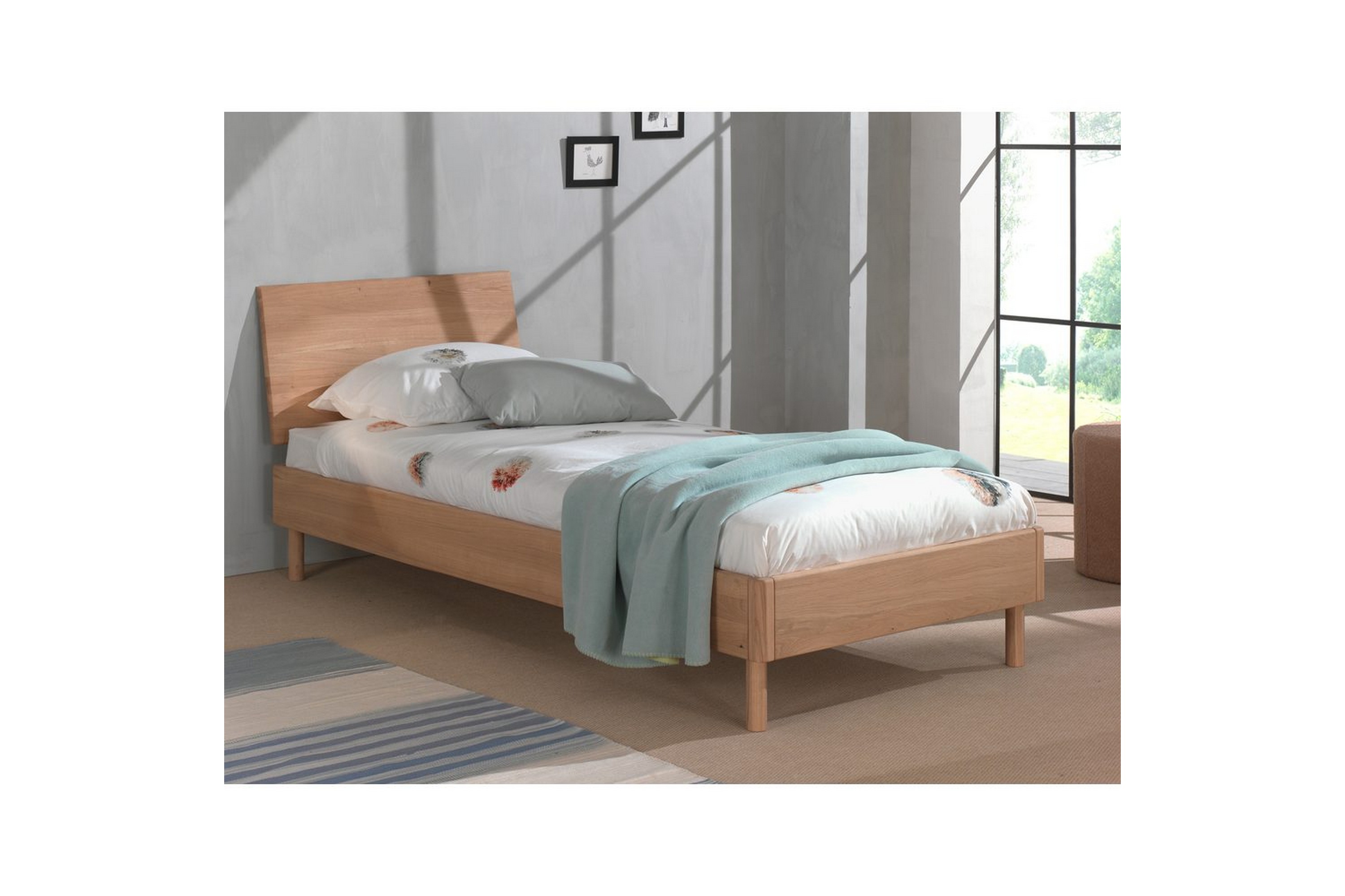 säng massiv huvudgavel forrest ek - ek