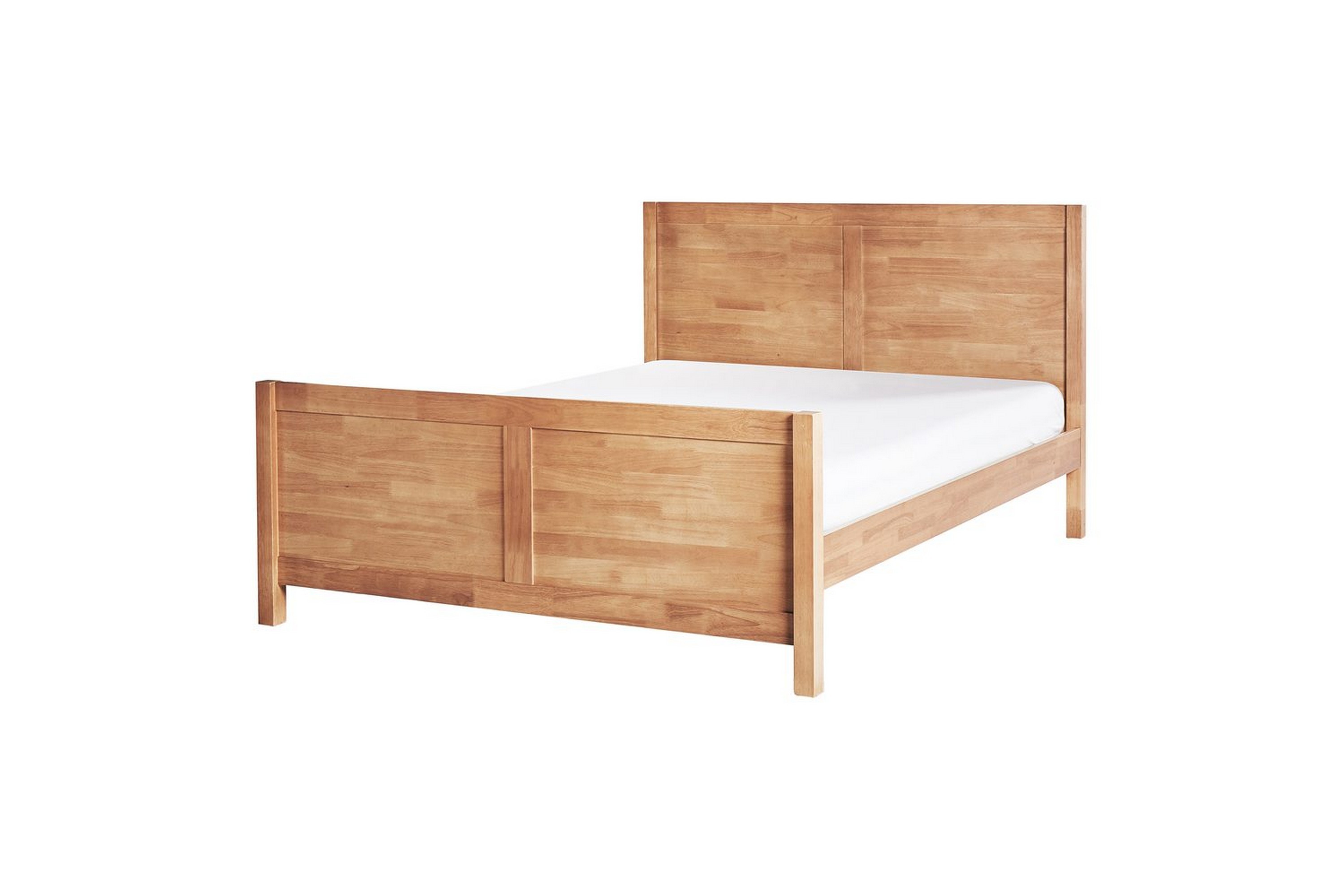 säng med lamellram champagnat - ljus trä, 140x200 cm