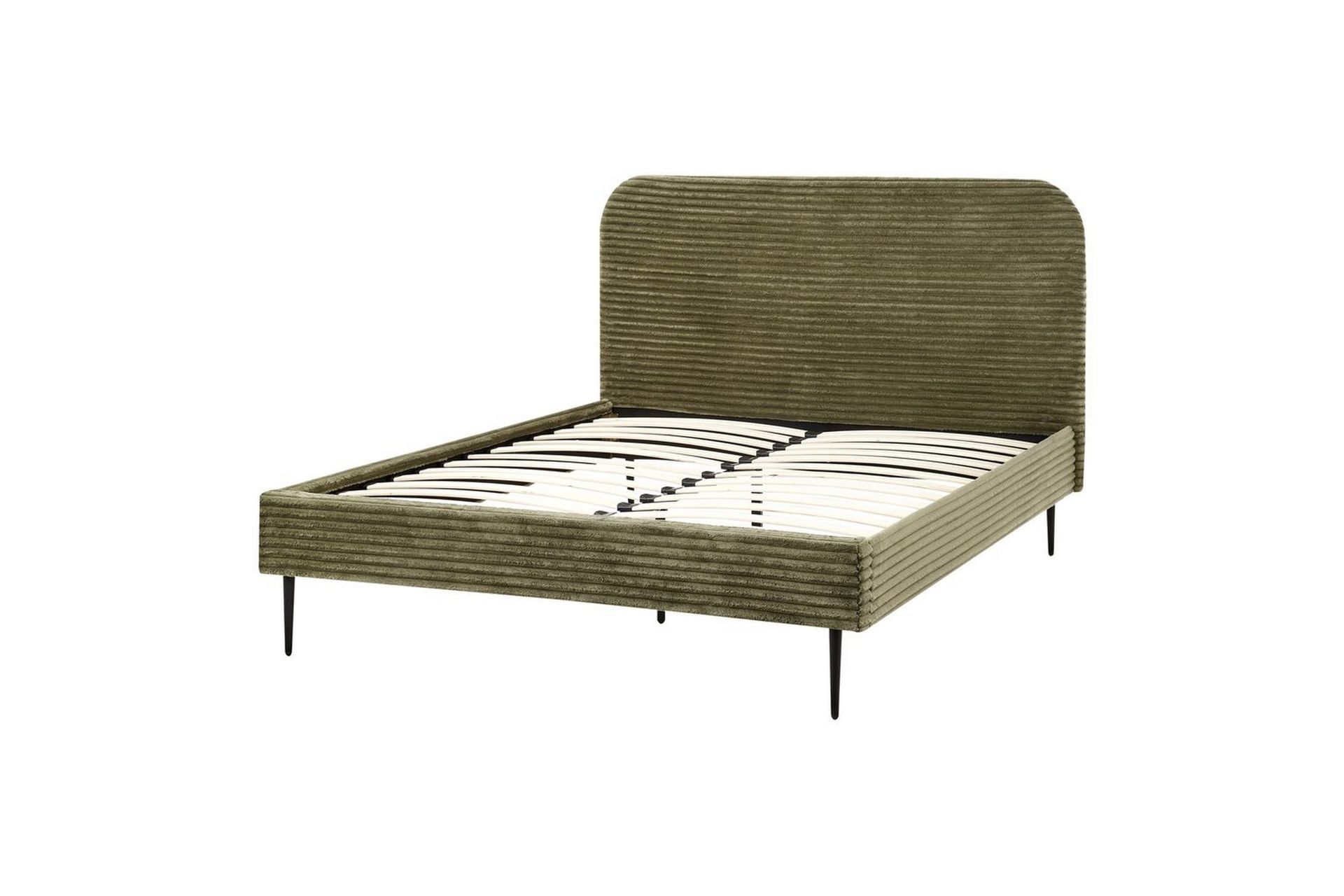 S&auml;ng med lamellram Flayat - Gr&ouml;n, Svart, 140x200 cm