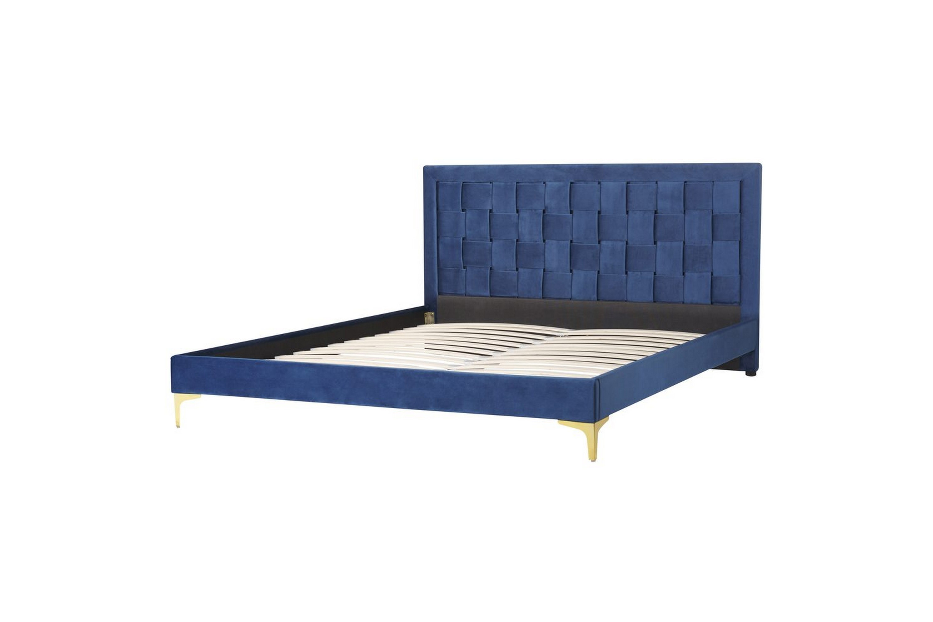 säng med lamellram limoux - blå, 160x200 cm