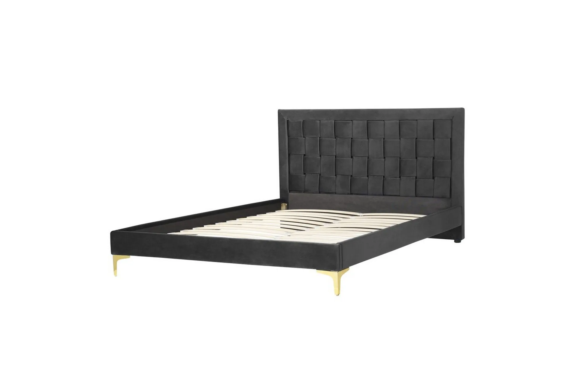 S&auml;ng med lamellram Limoux - Svart, 140x200 cm