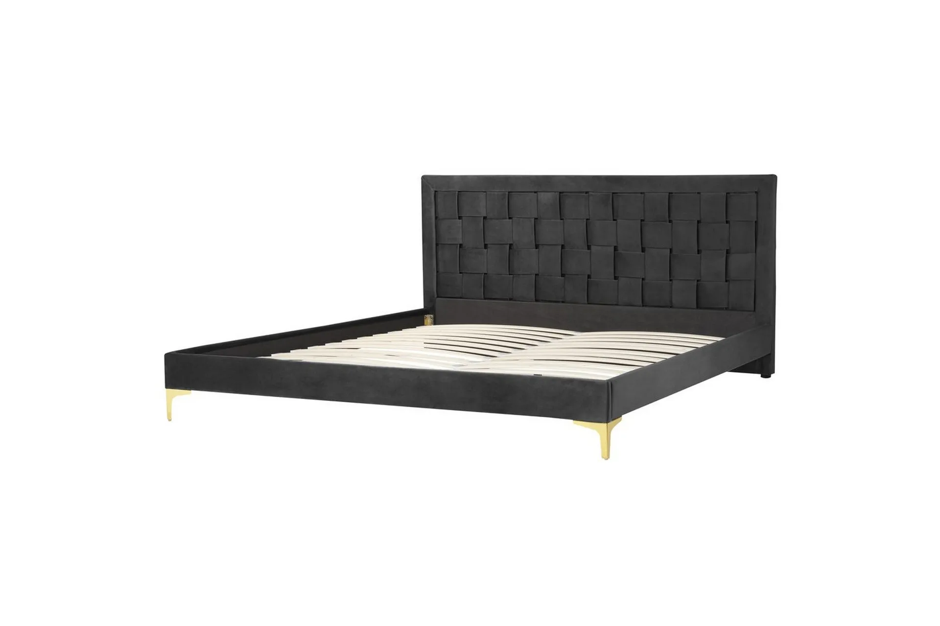 S&auml;ng med lamellram Limoux - Svart, 180x200 cm