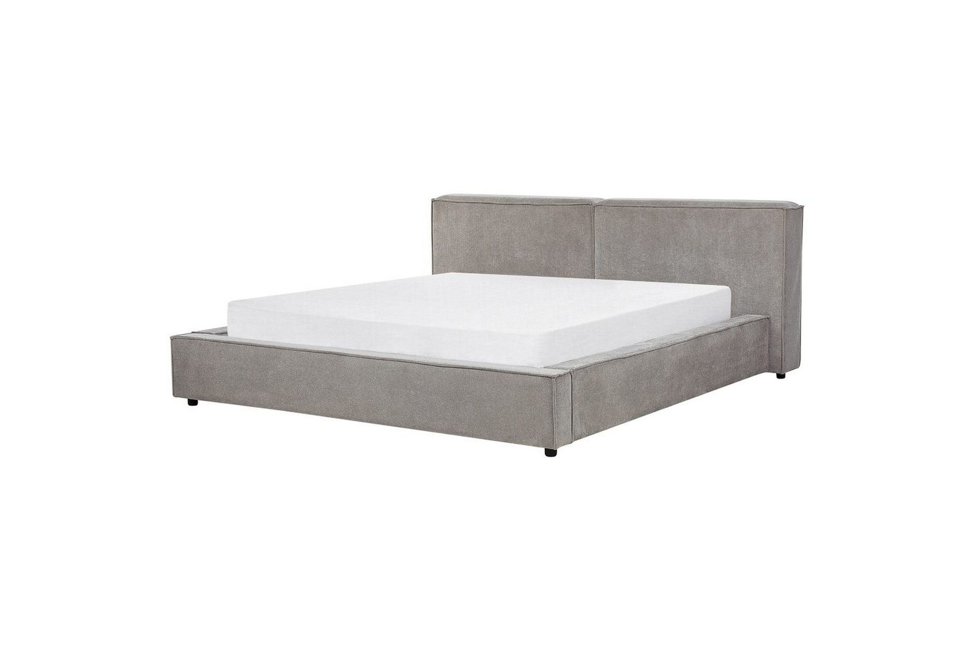 S&auml;ng med lamellram Linards - Gr&aring;/Polyester, 180x200 cm