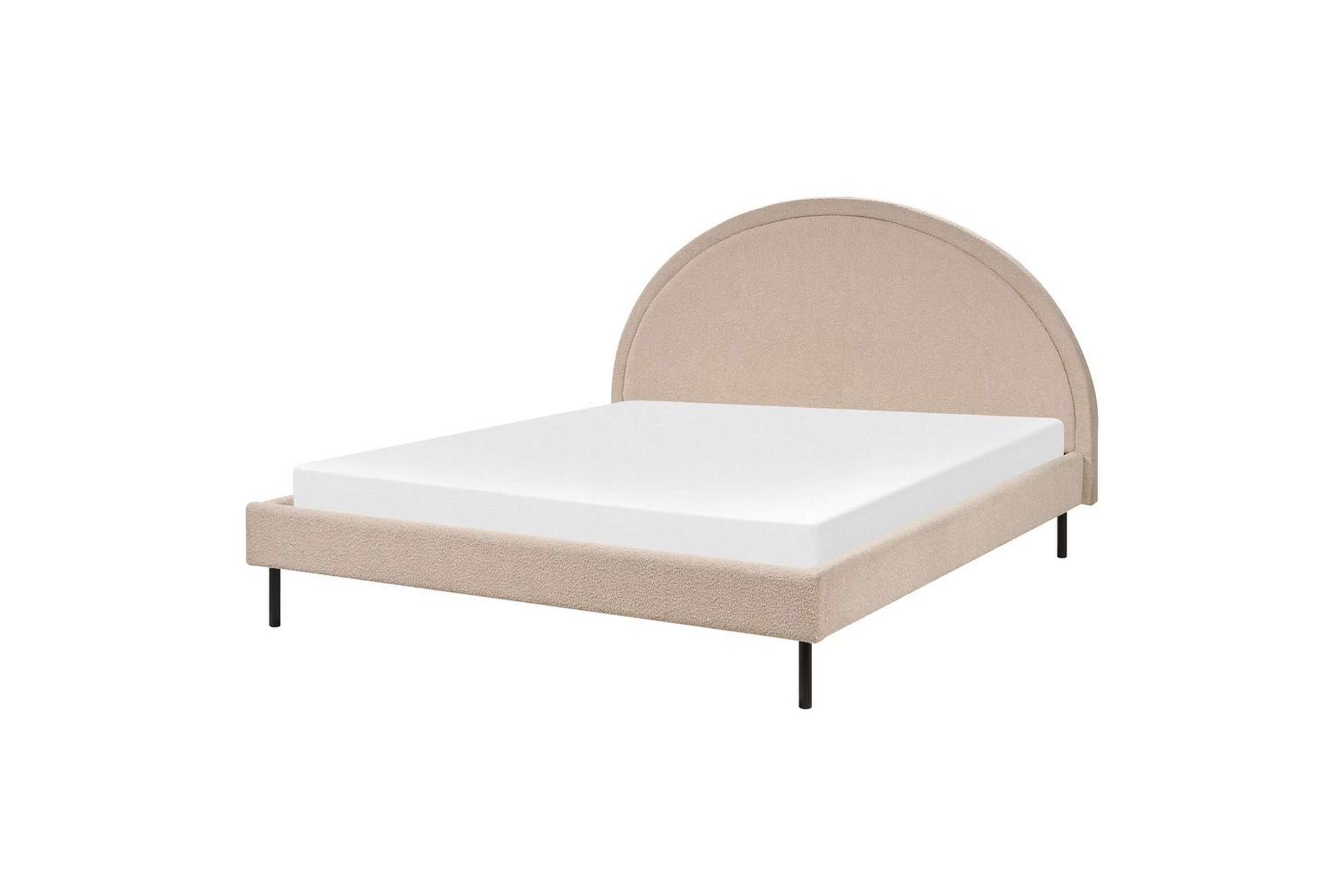 säng med lamellram margut - beige/bouclé, 160x200 cm