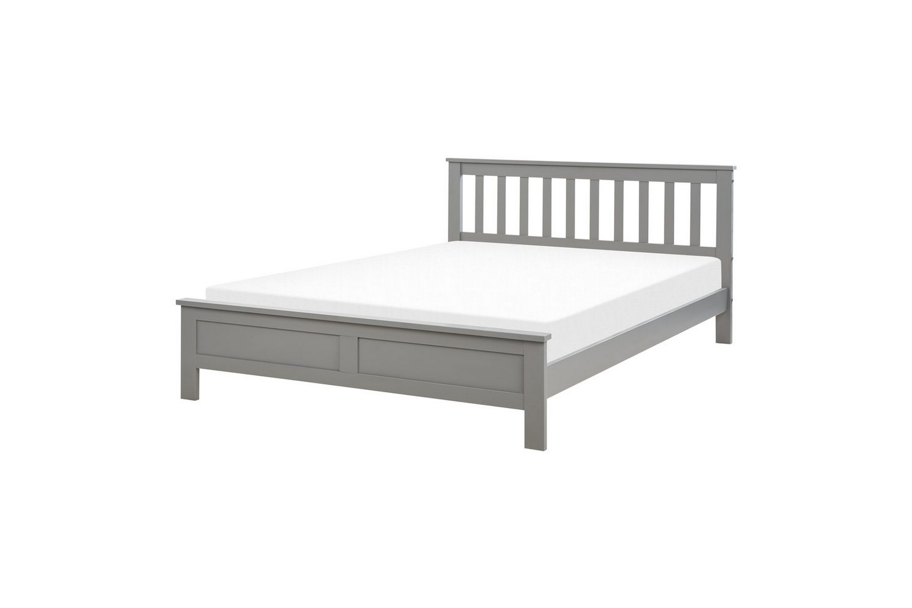 säng med lamellram mayenne - grå, 140x200 cm