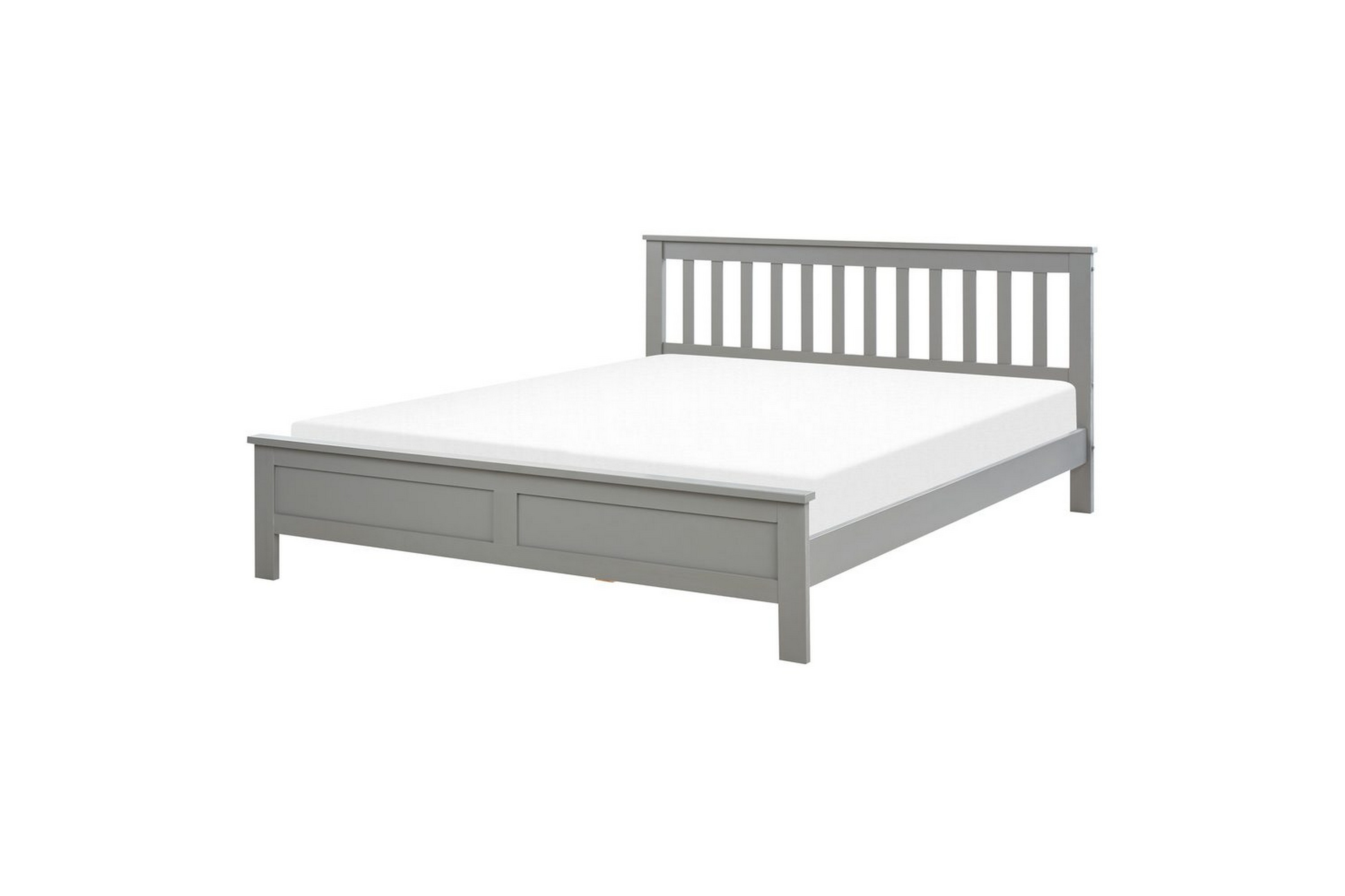 säng med lamellram mayenne - grå, 160x200 cm