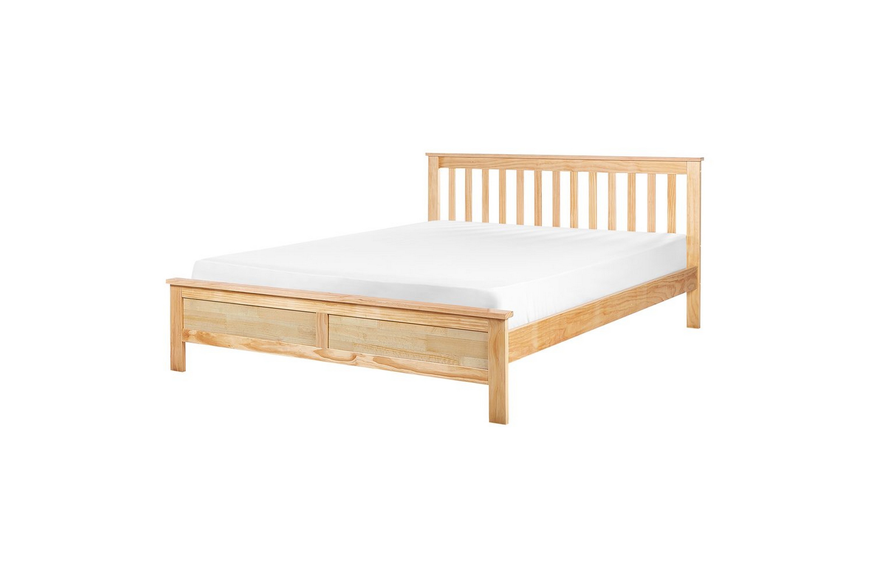 säng med lamellram mayenne - ljus trä, 140x200 cm