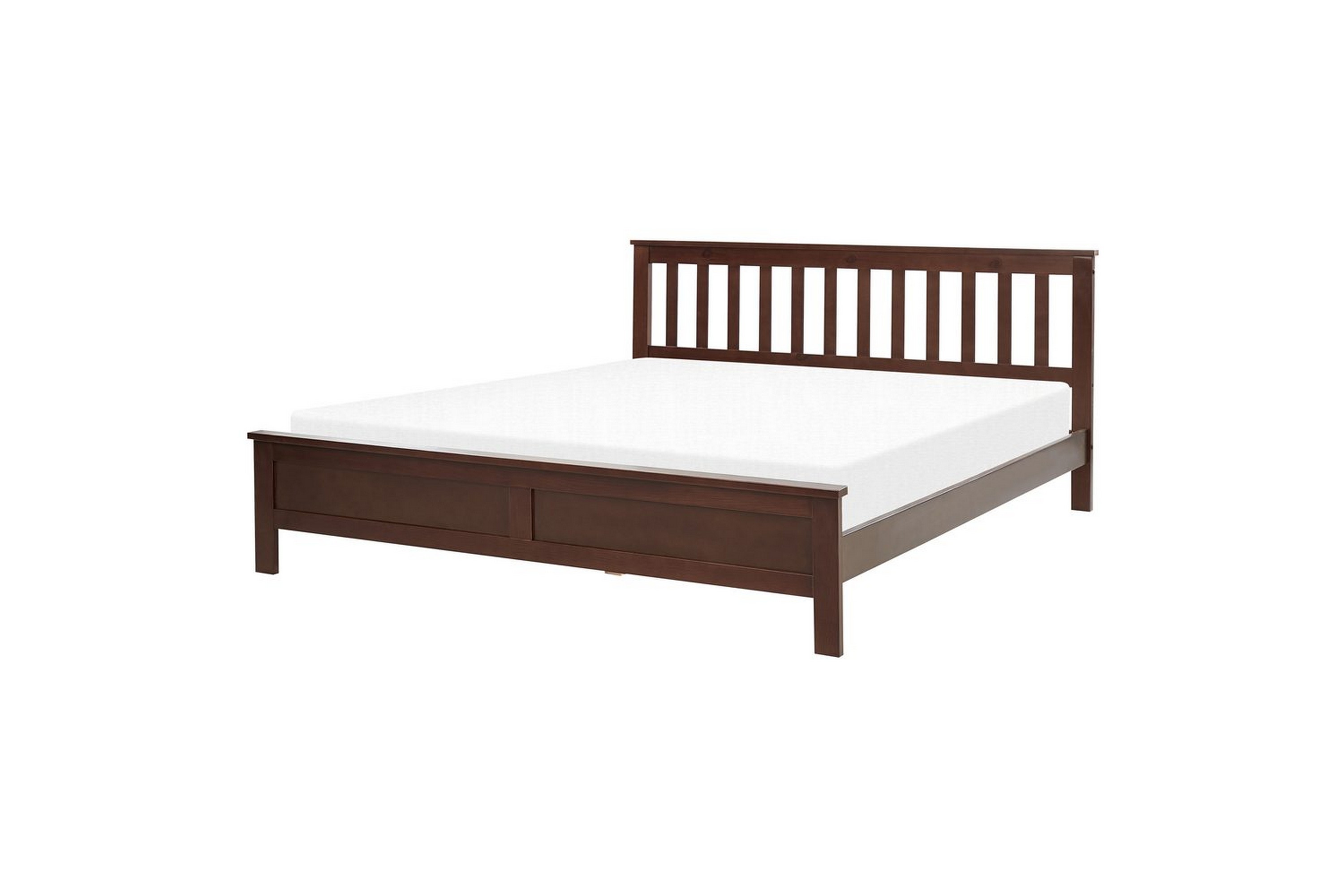 säng med lamellram mayenne - mörkt trä, 160x200 cm