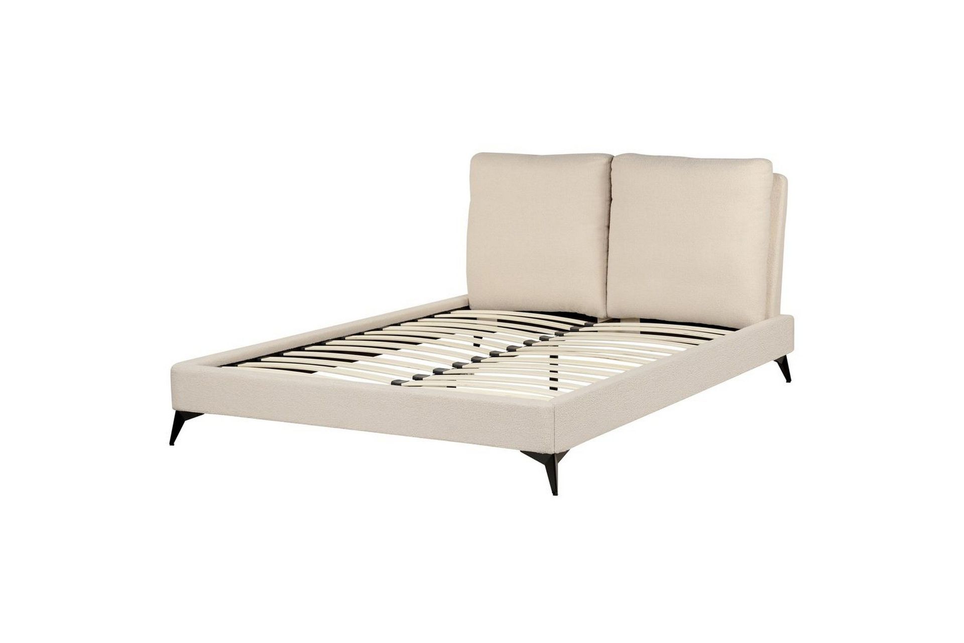 S&auml;ng med lamellram Melle - Beige/Boucl&eacute;, 140x200 cm
