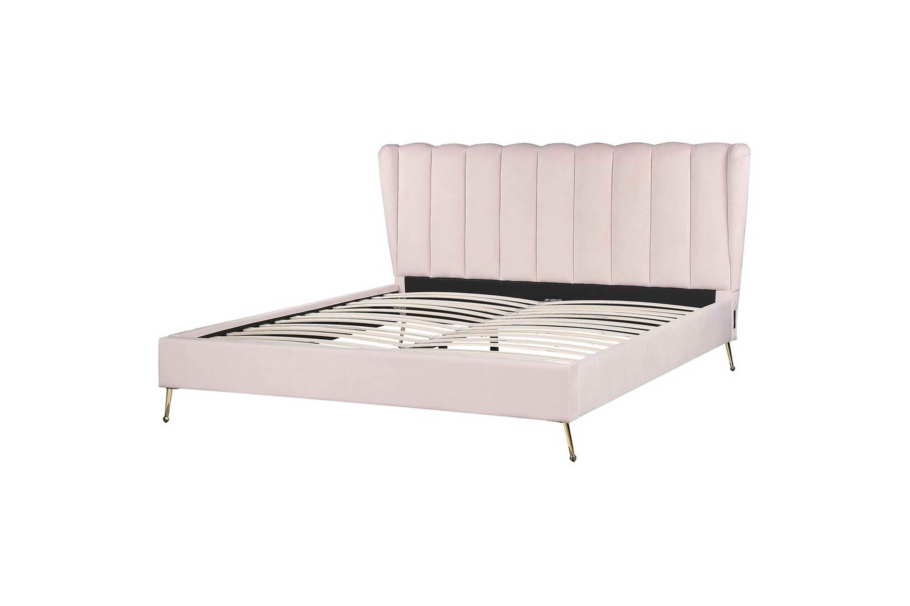 säng med lamellram miribel - rosa, guld, 180x200 cm