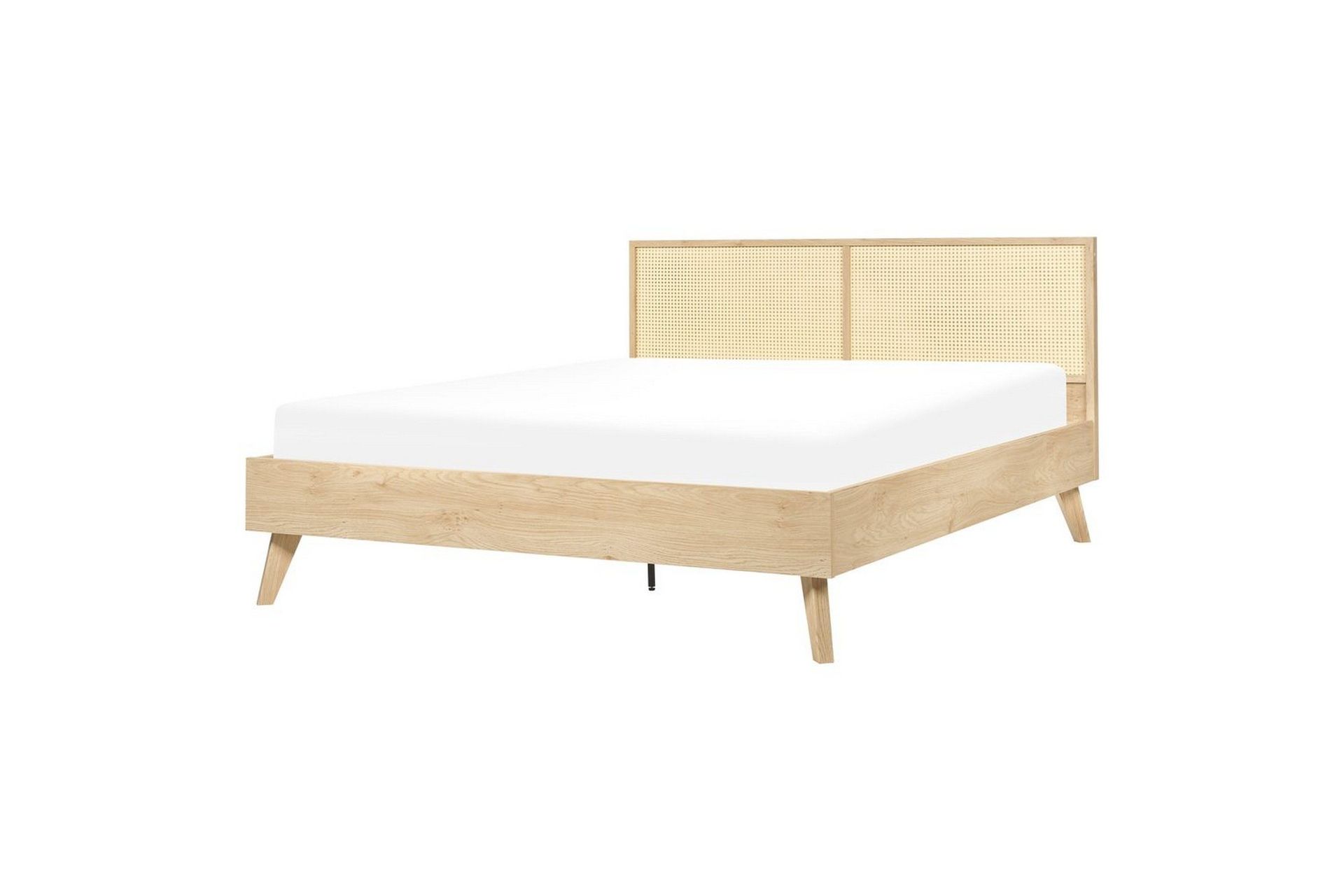 S&auml;ng med lamellram Monpazier - Ljus tr&auml;, 160x200 cm