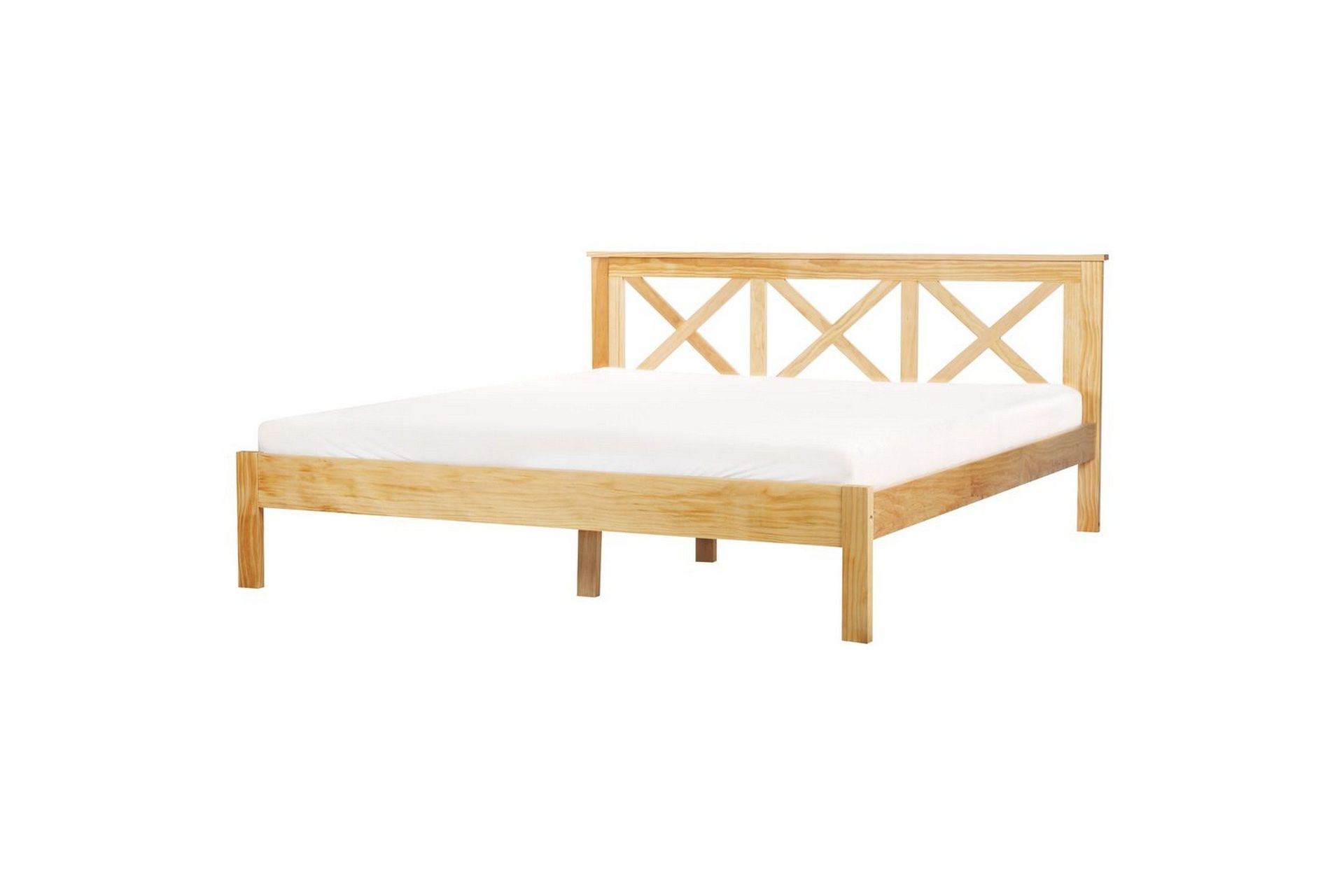 säng med lamellram tannay - ljus trä, 180x200 cm