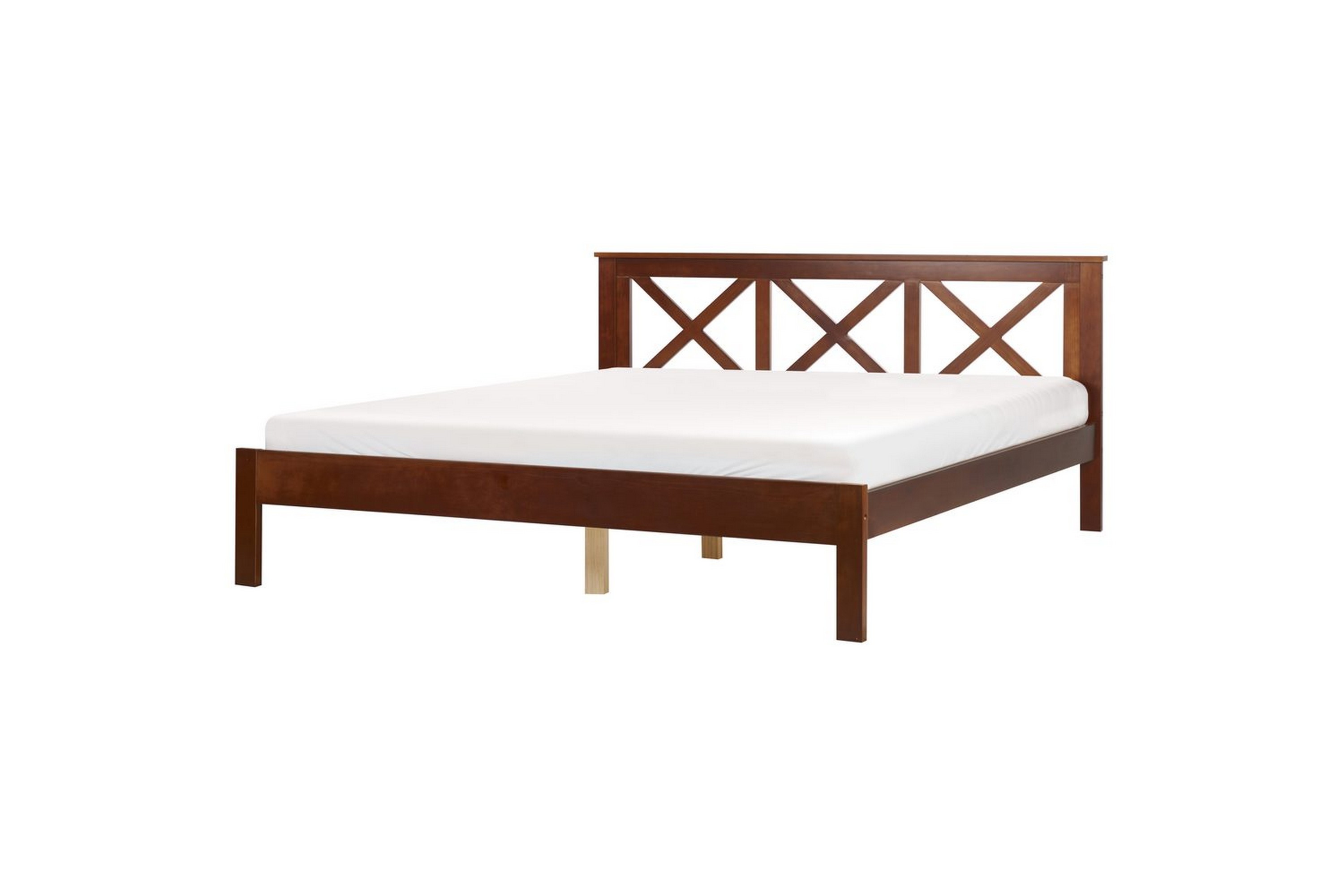 säng med lamellram tannay - mörkt trä, 180x200 cm