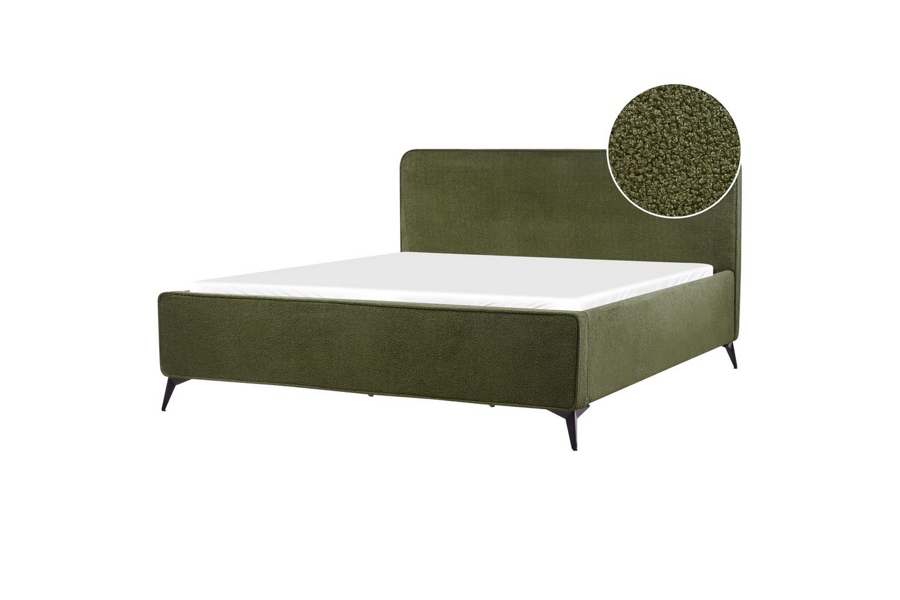 säng med lamellram valognes - grön, svart, 180x200 cm