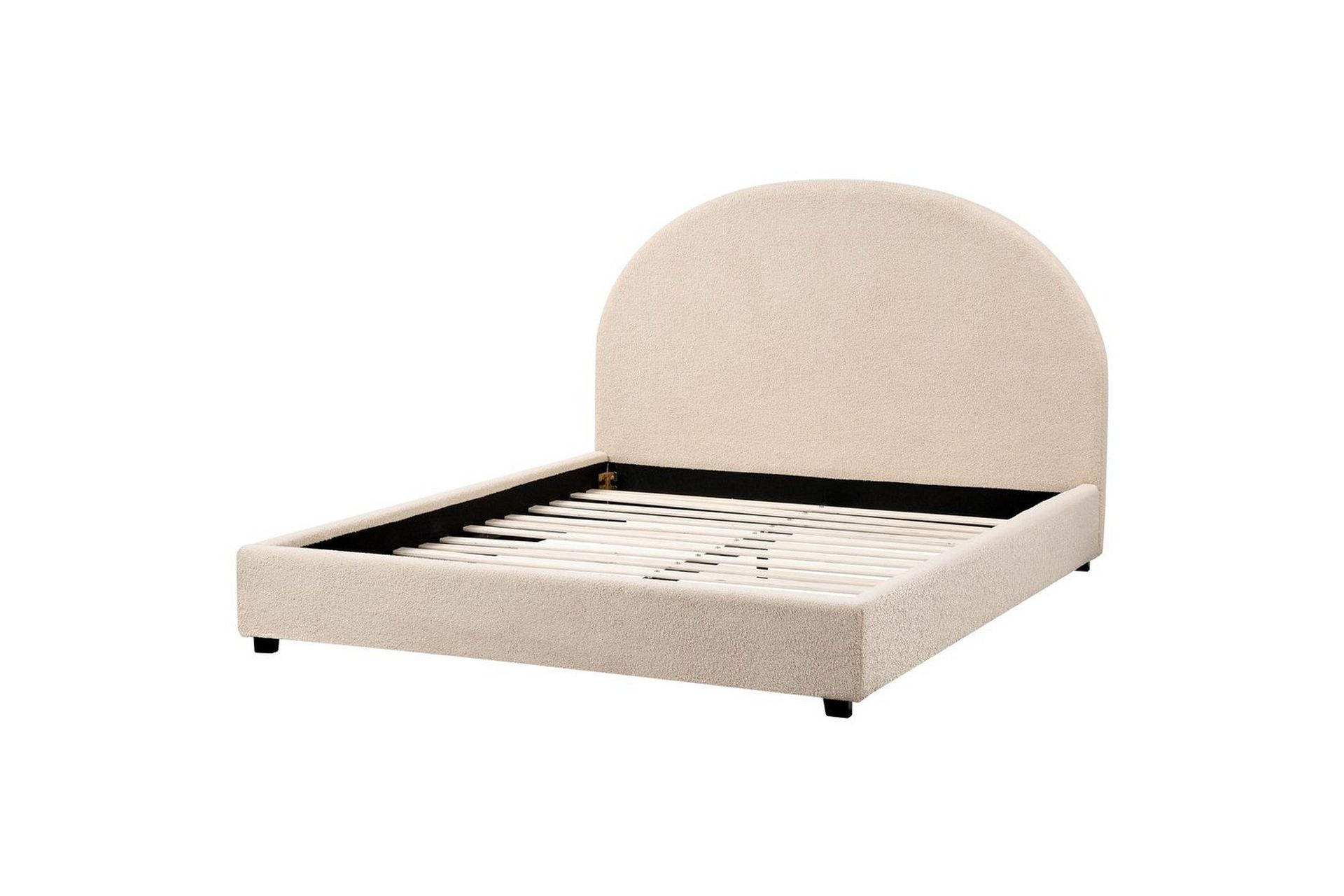 S&auml;ng med lamellram Vaucluse - Beige/Boucl&eacute;, 140x200 cm