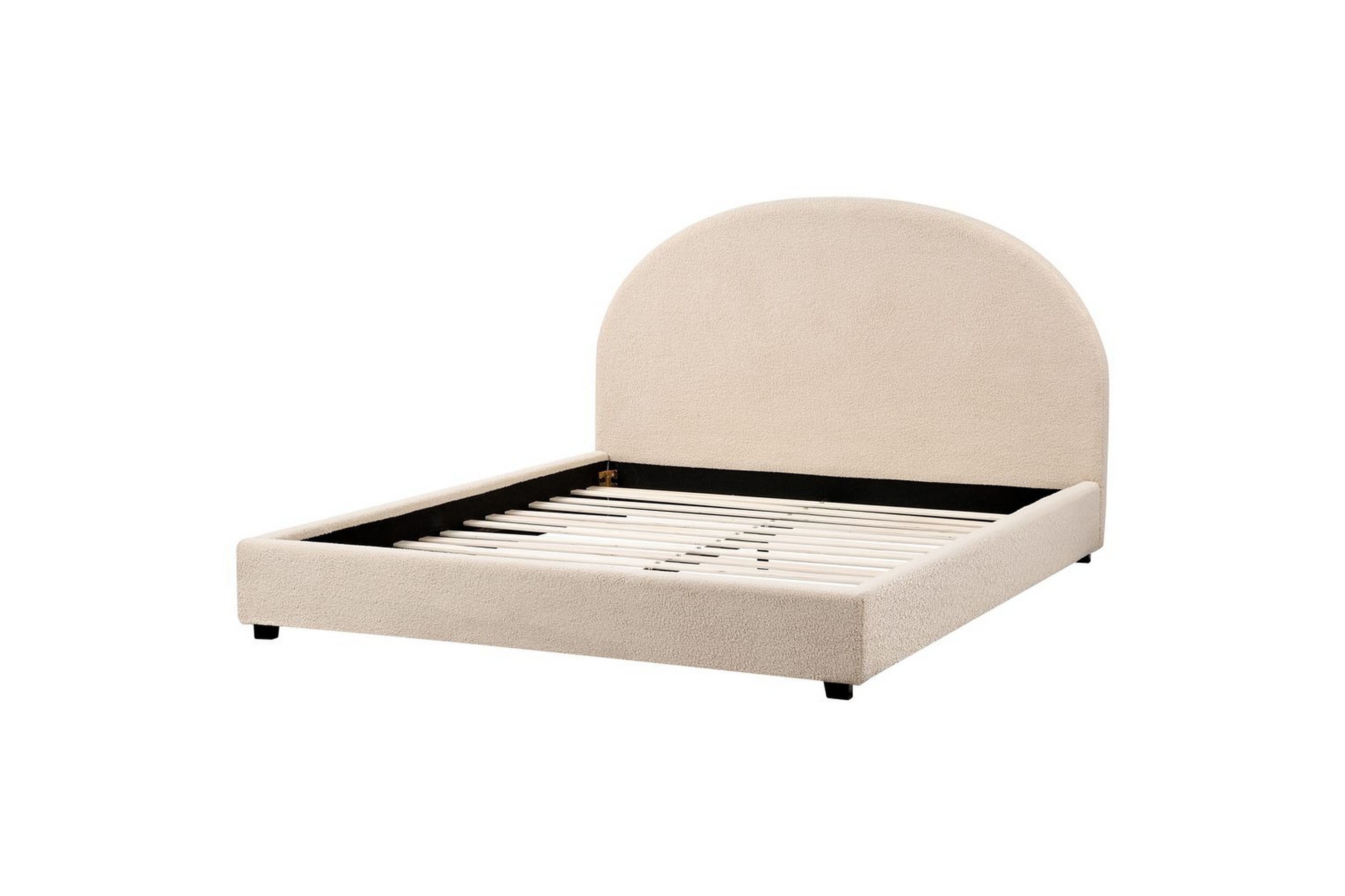 säng med lamellram vaucluse - beige/bouclé, 160x200 cm