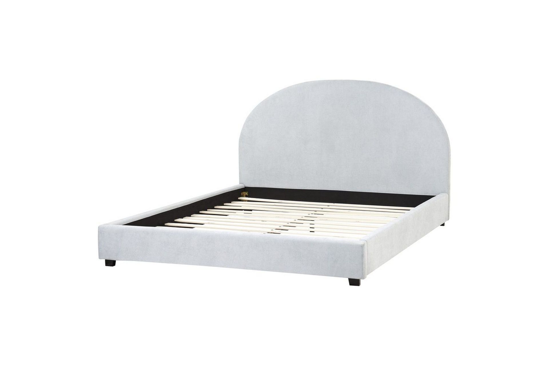 S&auml;ng med lamellram Vaucluse - Ljusbl&aring;/Polyester, 160x200 cm