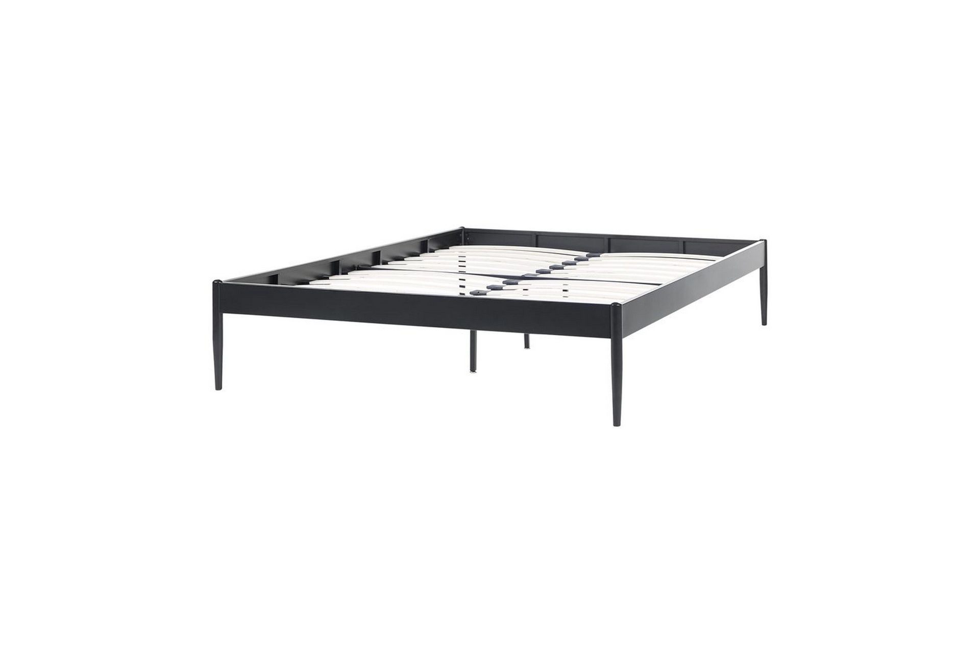 S&auml;ng med lamellram Vaurs - Svart, 140x200 cm