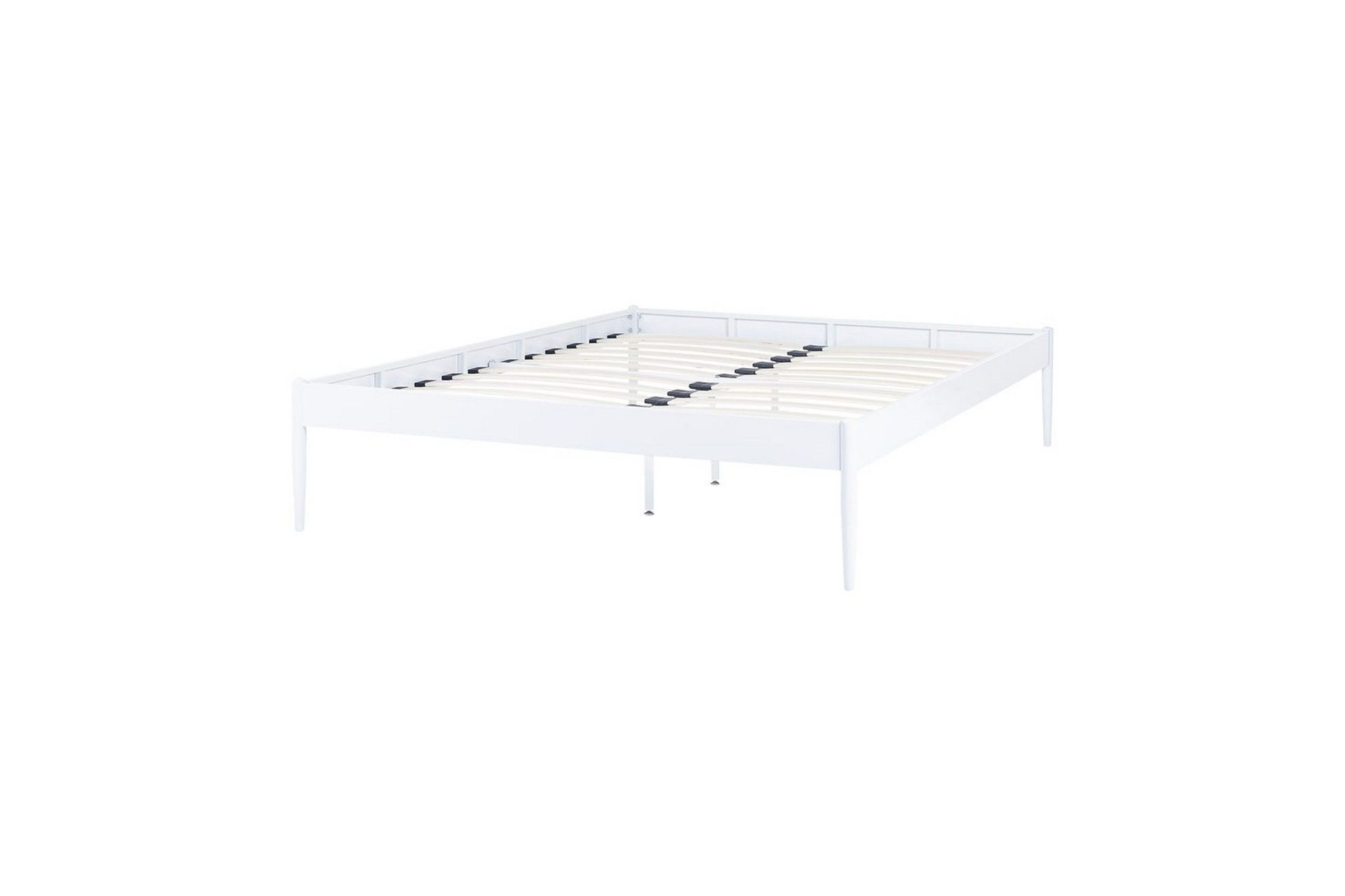 säng med lamellram vaurs - vit, 140x200 cm