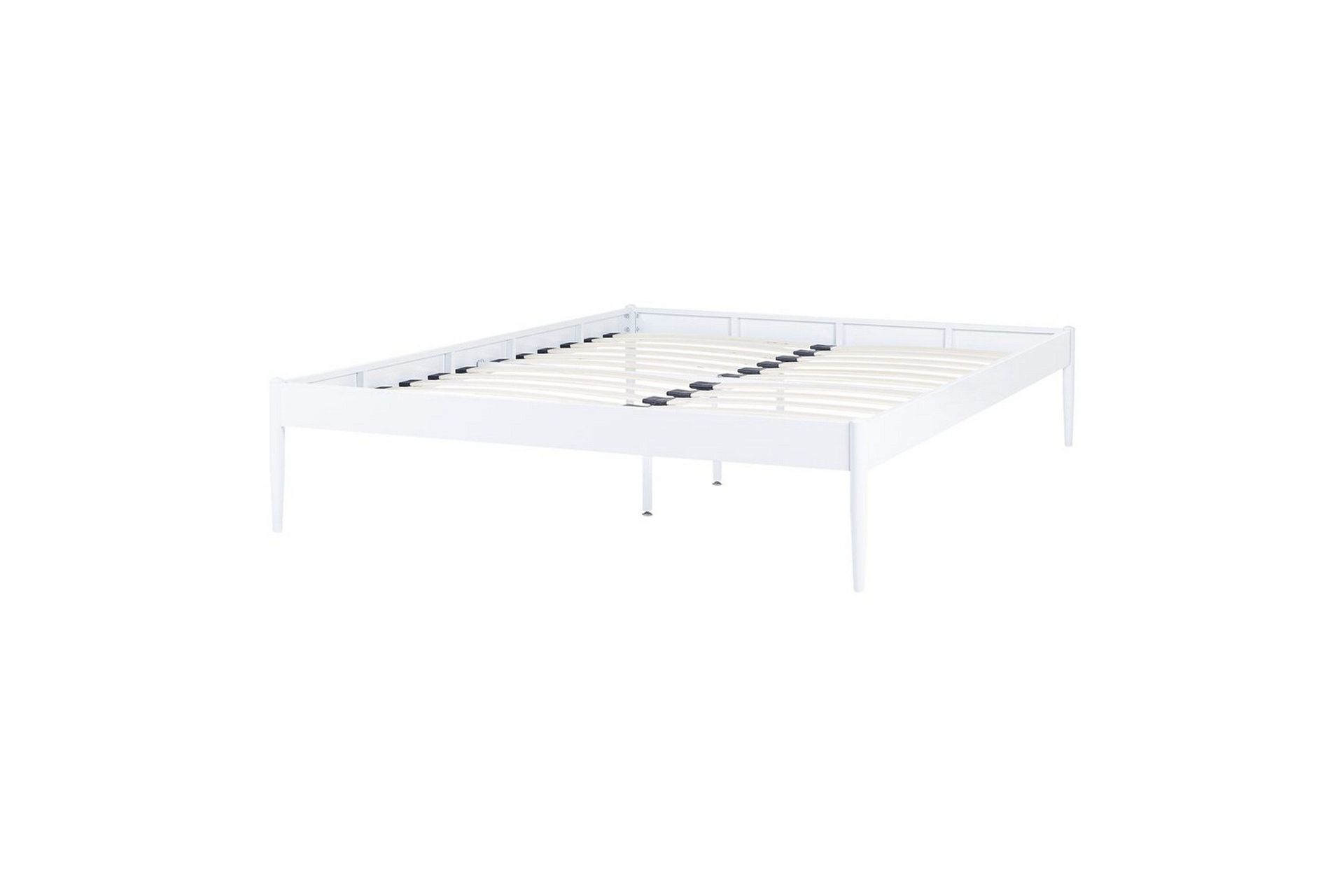 säng med lamellram vaurs - vit, 160x200 cm