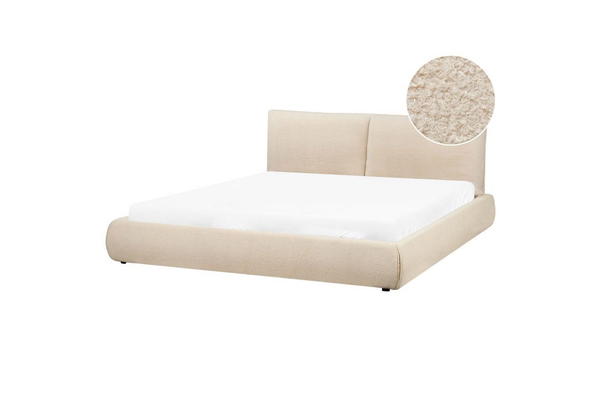 S&auml;ng med lamellram Vinay - Ljusbeige, 180x200 cm