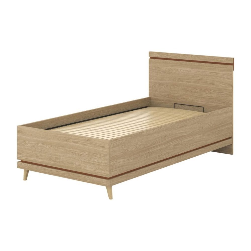 Säng Scandi lyftförvaring - 100 cm, Oljerad Ek