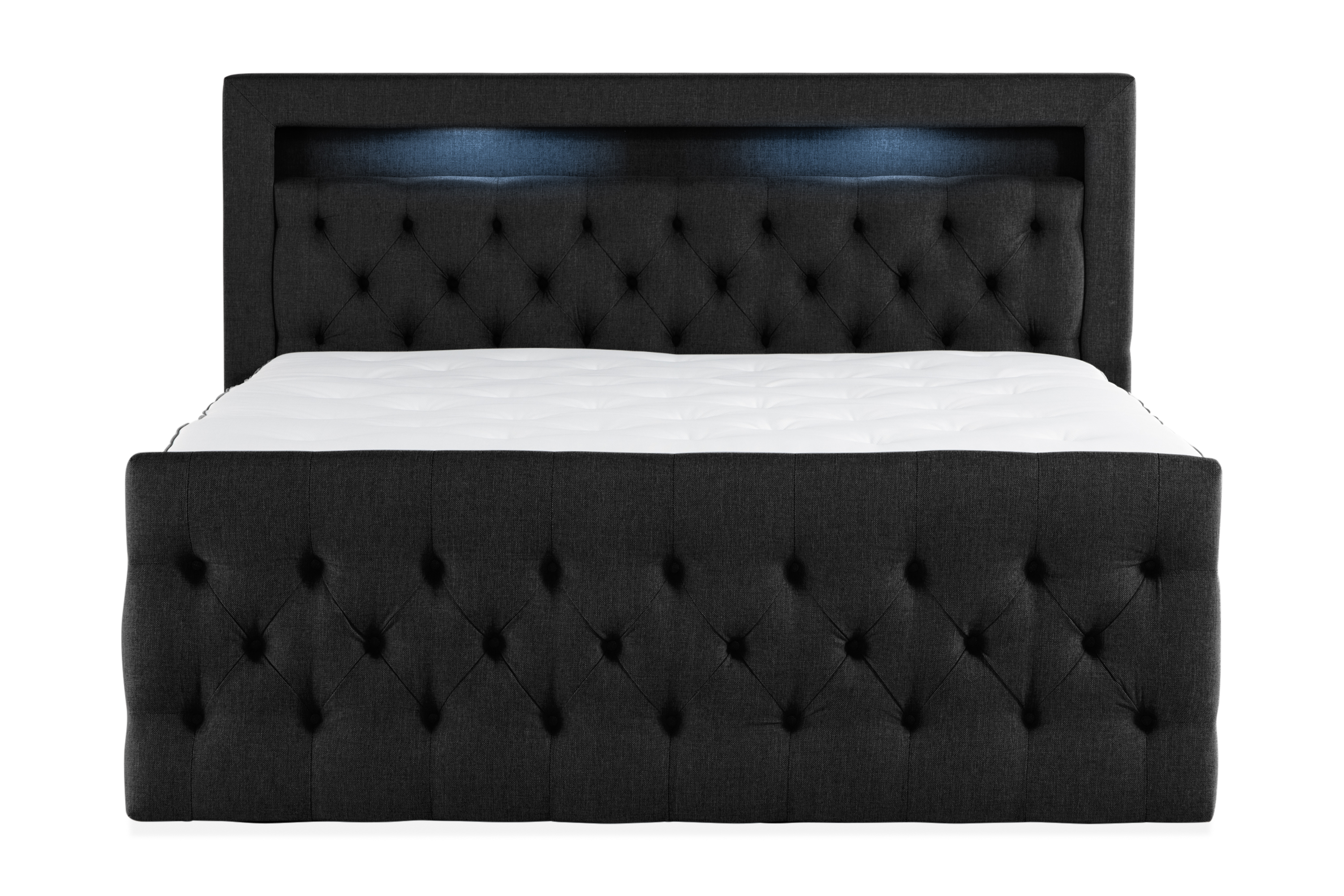 Altaneira Komplett Sängpaket med lådförvaring LED-belysning 180x200 Svart