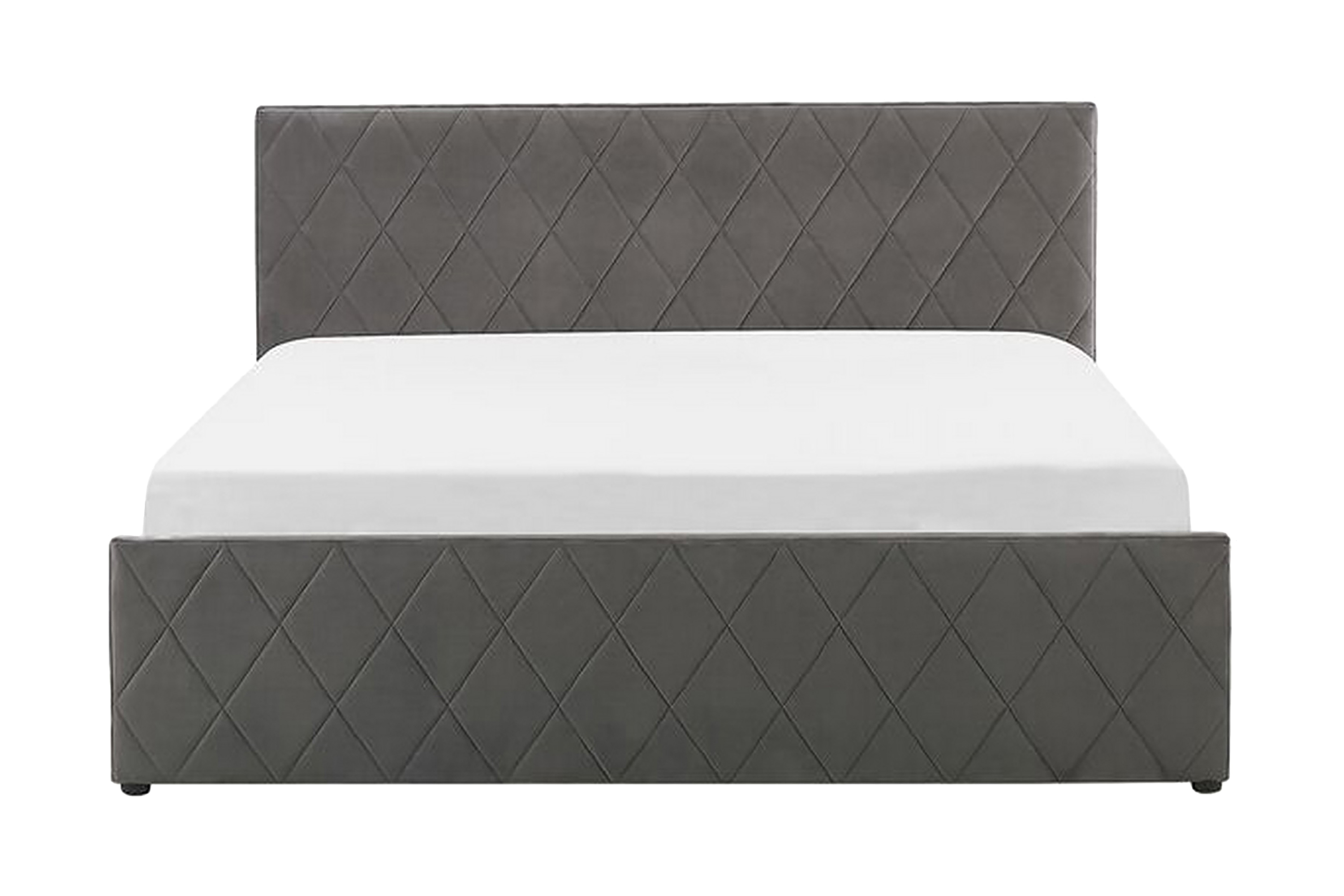 Förvaringssäng Cabariot 160x200 cm Sammet/Grå