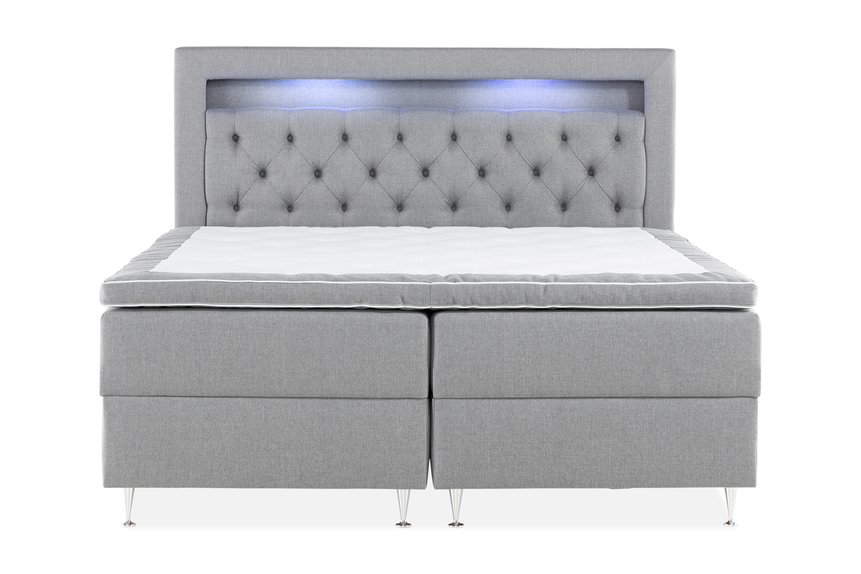 Förvaringssäng Monopoli med LED-belysning 180x200 Grå