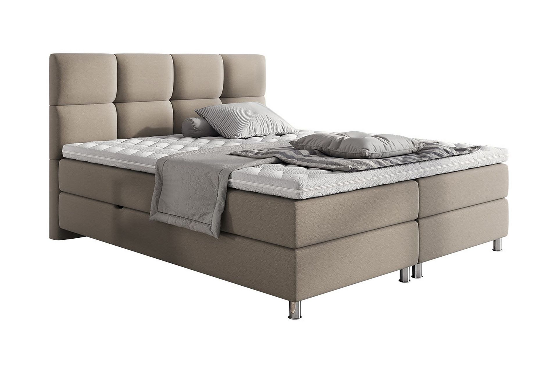 Adrianah S&auml;ngram 120x200 cm i Tyg med S&auml;nggavel - Beige