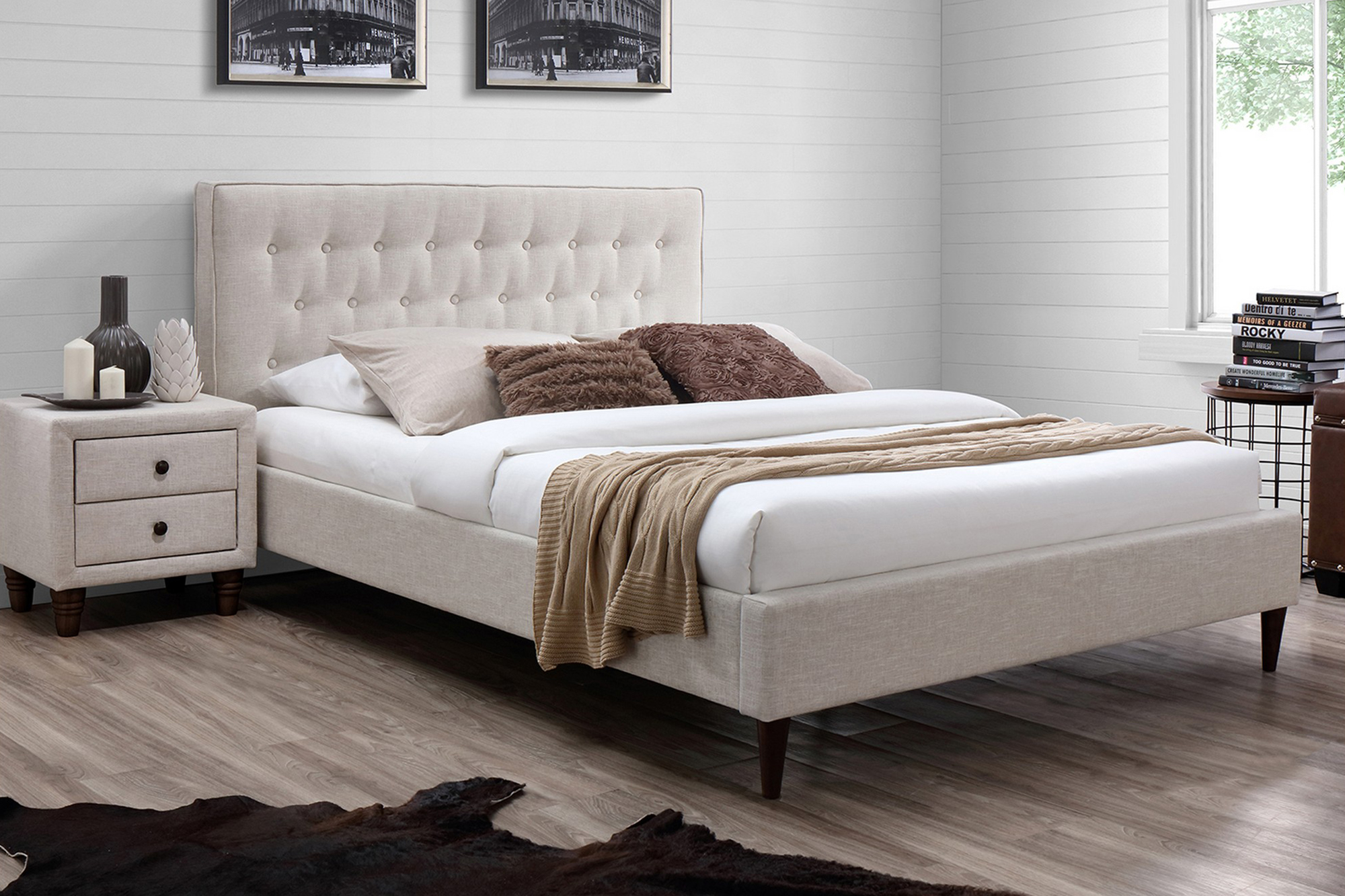 bädd emilia 160x200 cm beige -