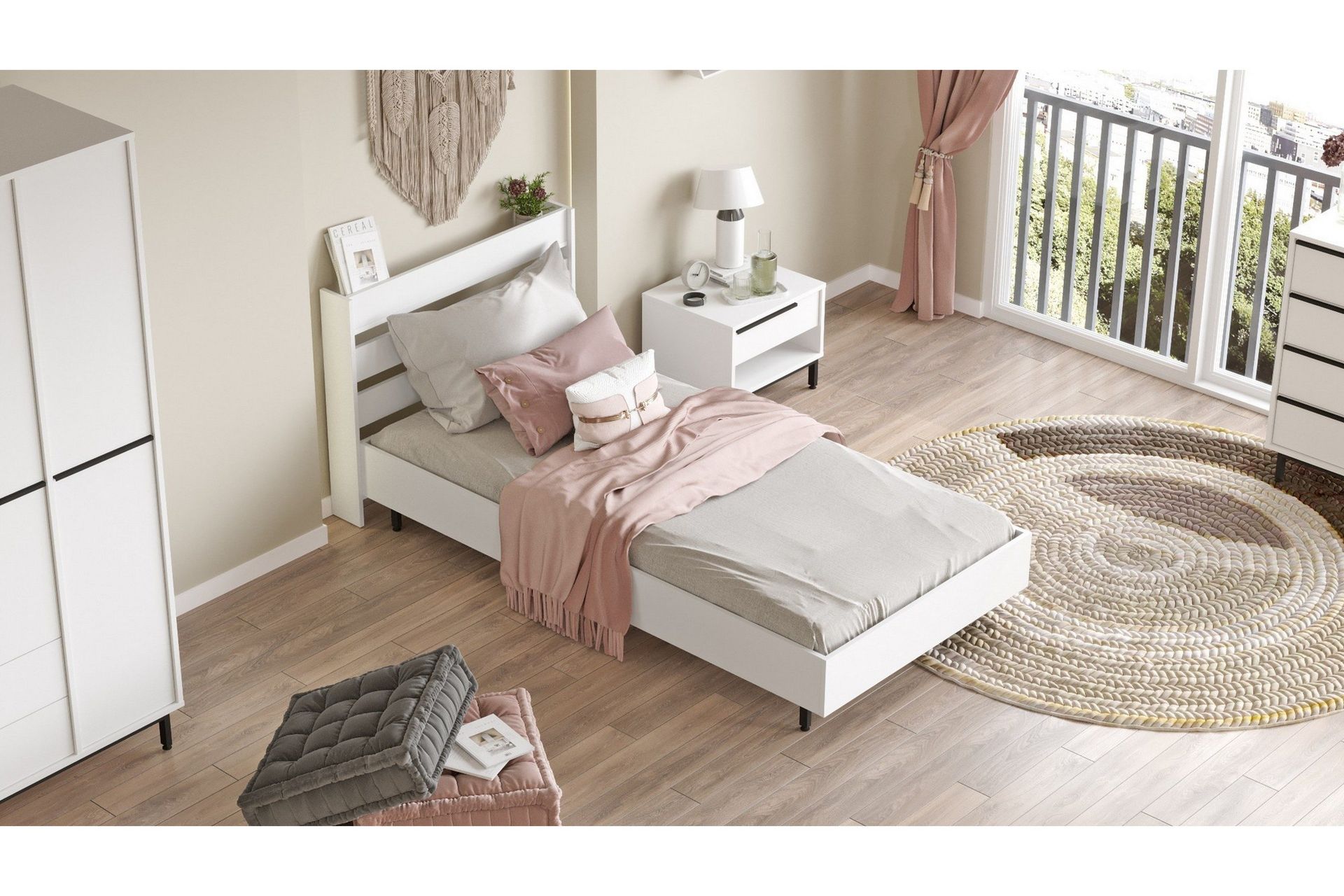 Liyakat S&auml;ngram 90x200 cm - Vit